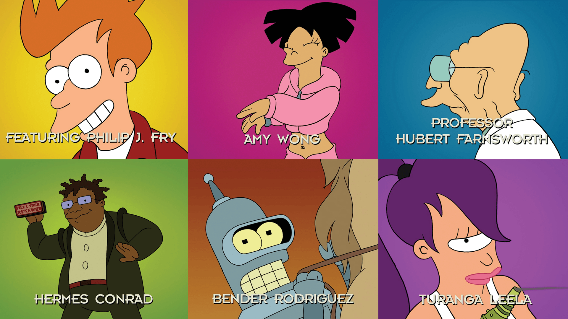 1920x1080 A Futurama wallpaper using the intro from Bender's Big Score OC, Desktop