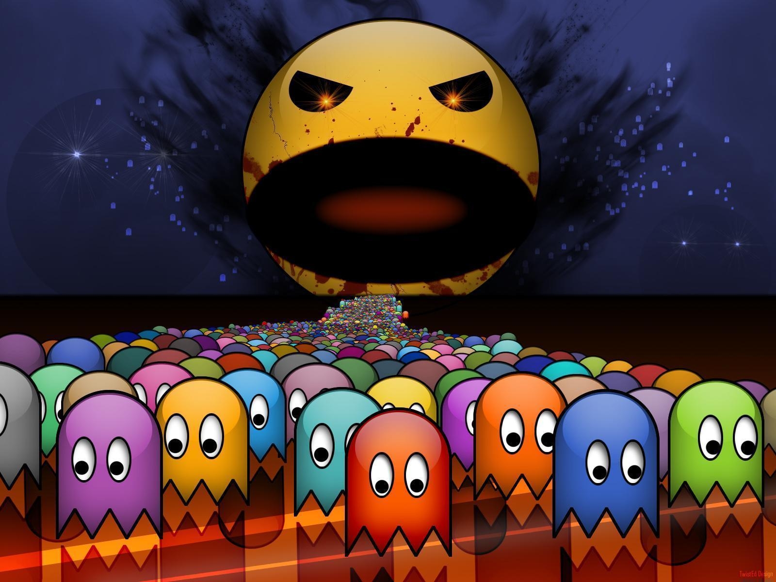 1600x1200 Orange pacman wallpaper. Wallpaper Wide HD, Desktop