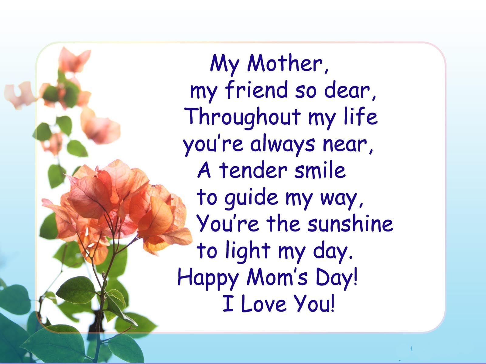 1600x1200 Mother's Day Wallpaper Poems 2018 - Mother's Day, Desktop