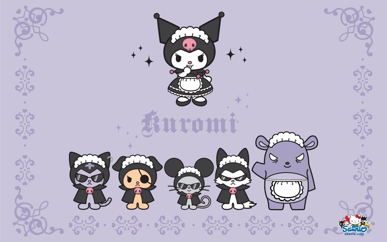 1280x800 HakuCat & Kuromi. My melody wallpaper, Sanrio wallpaper, Hello kitty cartoon, Desktop