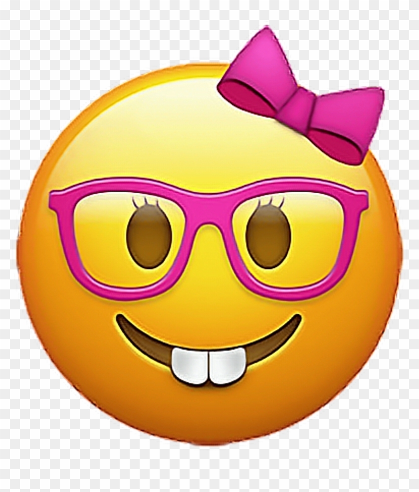 840x990 emoji #emojis #emojisticker #nerd #girlnerdemoji #sticker Nerd Girl Png, Transparent Png, Phone