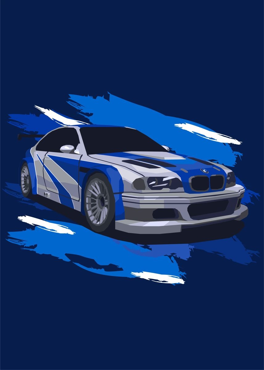 860x1200 BMW M3 GTR' Poster, picture, metal print, paint, Phone