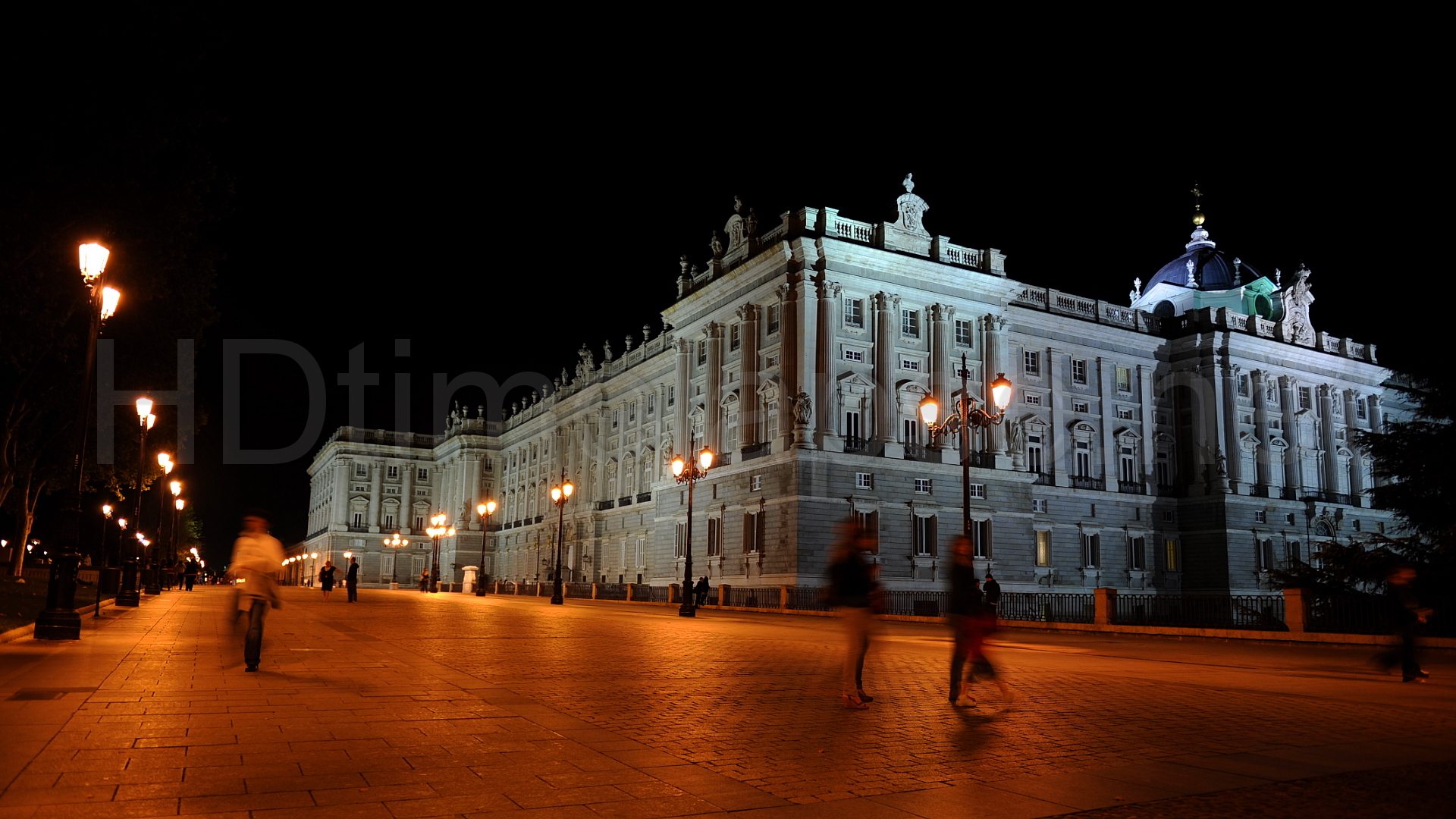 1920x1080 Ultra HD 4K Video Time Lapse Stock Footage Palace of Madrid, Desktop