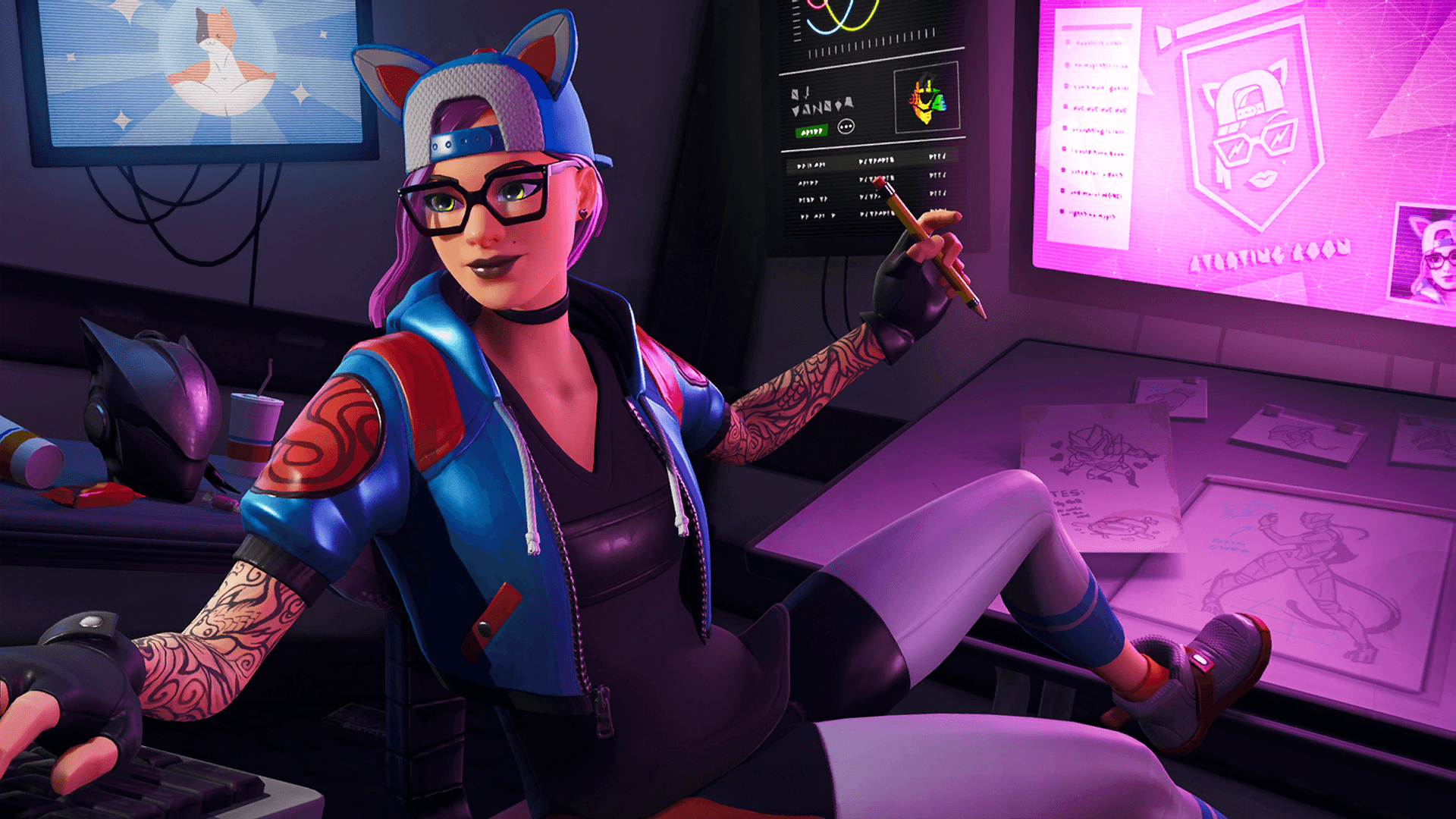 1920x1080 Custom Fortnite Teknique Wallpaper, Desktop