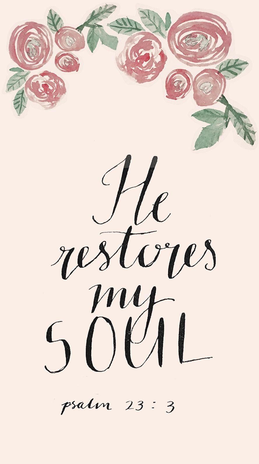 890x1600 Freebie: Psalm 23 Phone wallpaper. Spiritual Things 2. Psalm 23, Phone