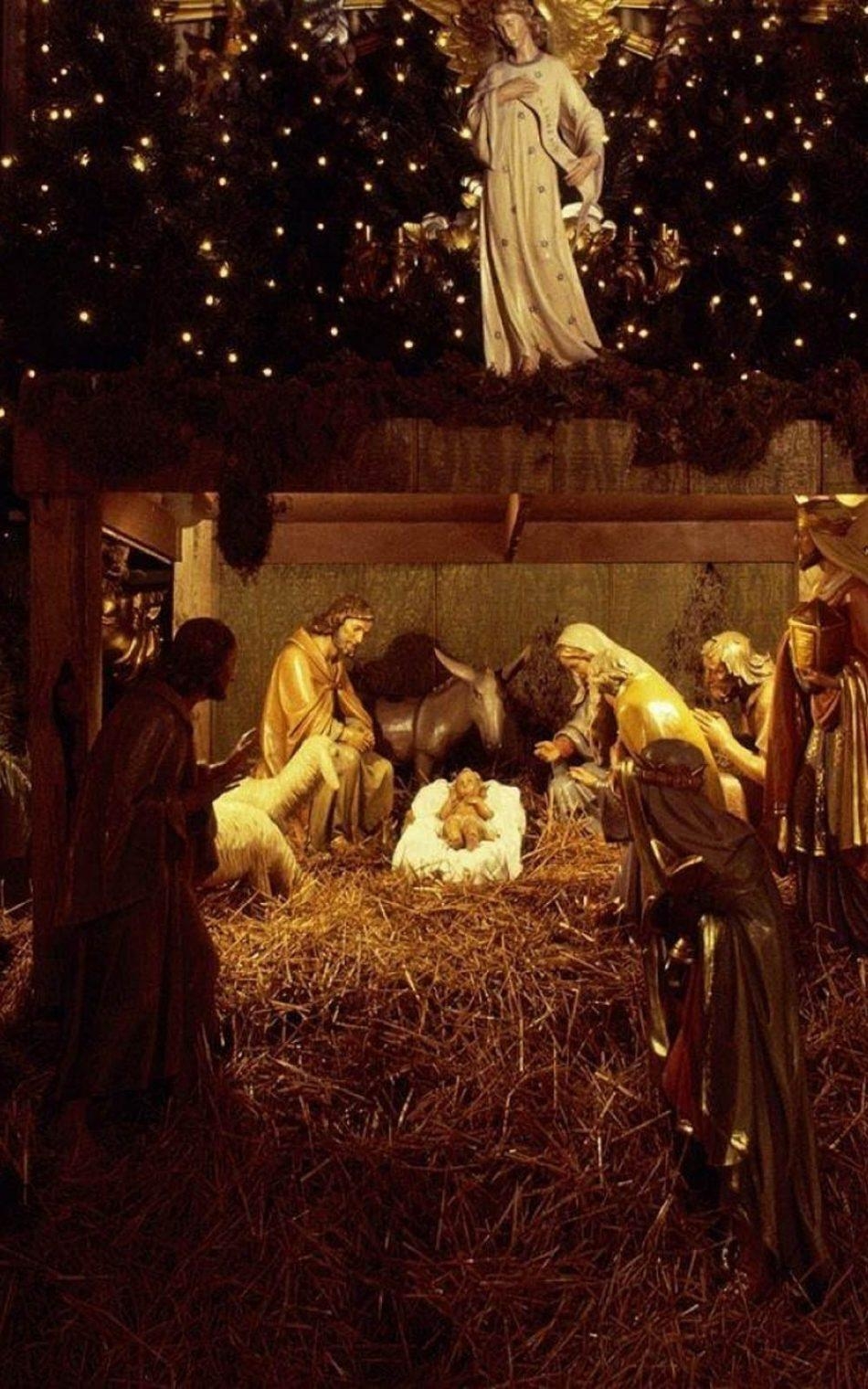 950x1520 Download Christmas Jesus Nursery Decorations Free Pure 4K, Phone