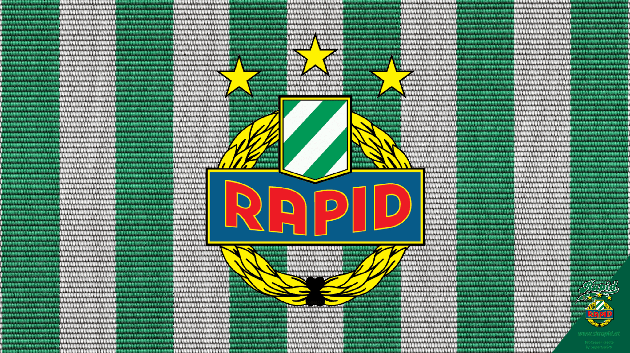 2050x1150 Neue SK Rapid Wien Grün Weißes Stoffband Wallpaper Varianten. 1x, Desktop