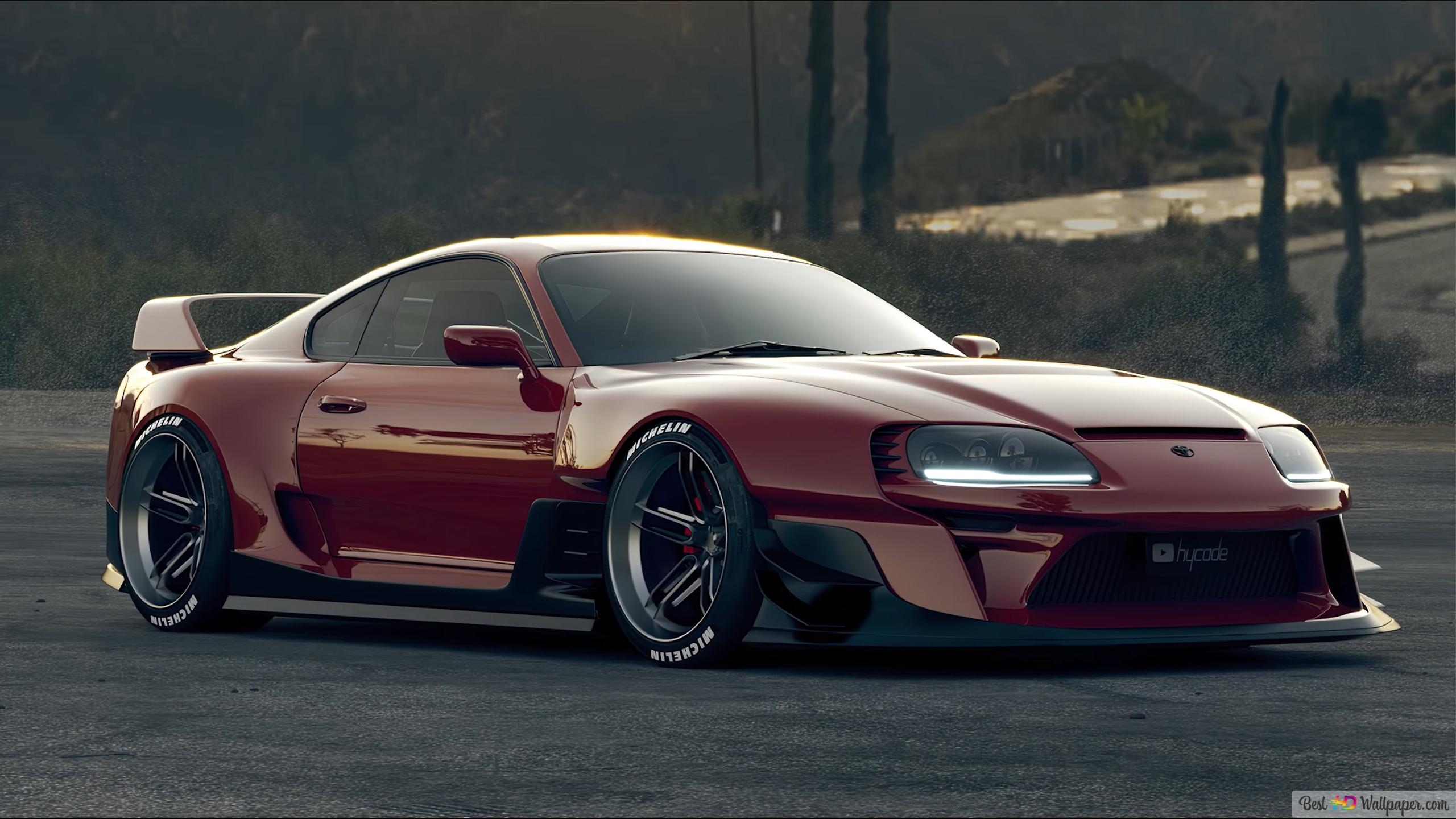 2560x1440 Red modified toyota supra mk4 4K wallpaper download, Desktop