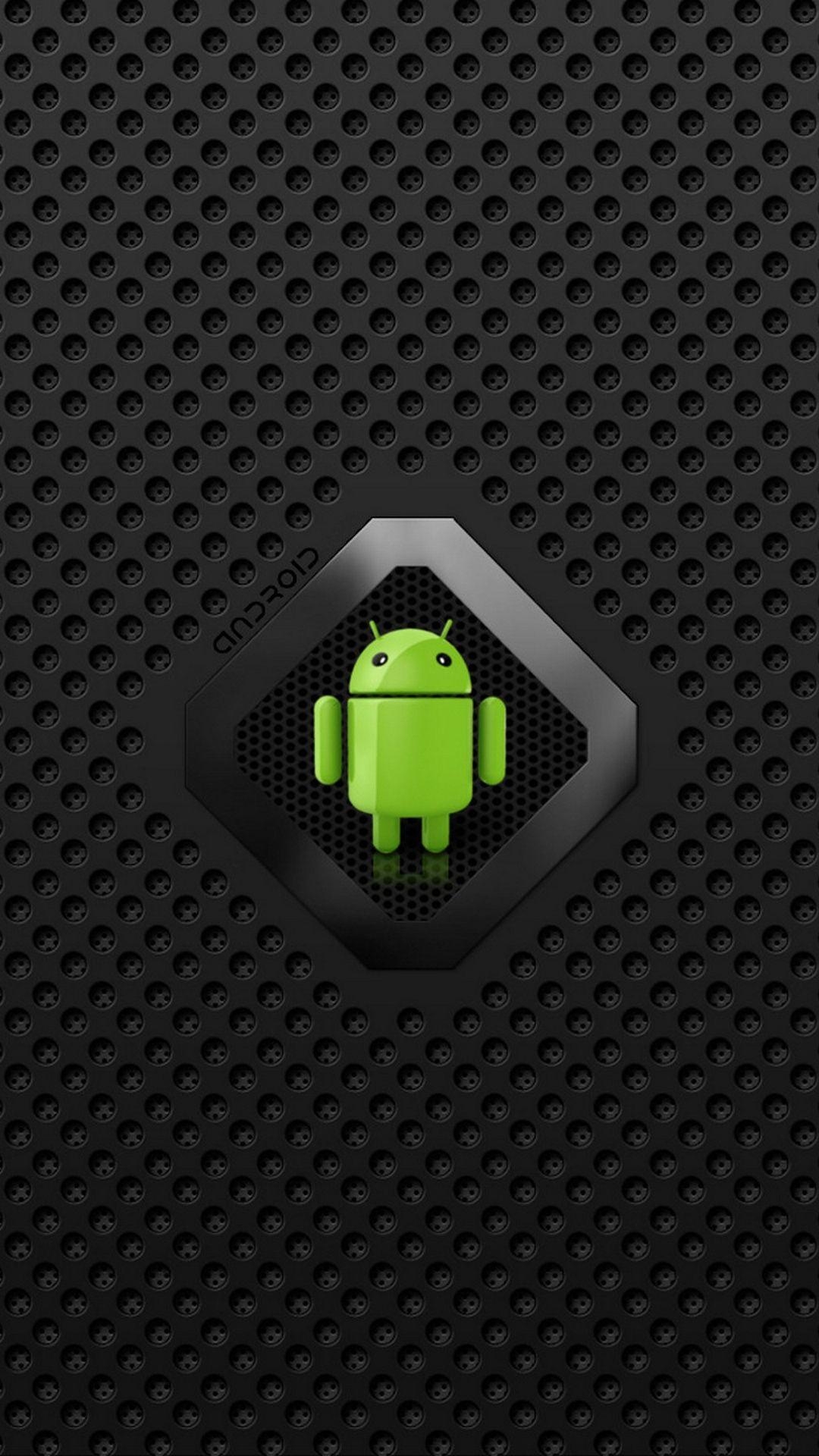 1080x1920 Android Logo On Carbon Dot Pattern Android Wallpaper free download, Phone