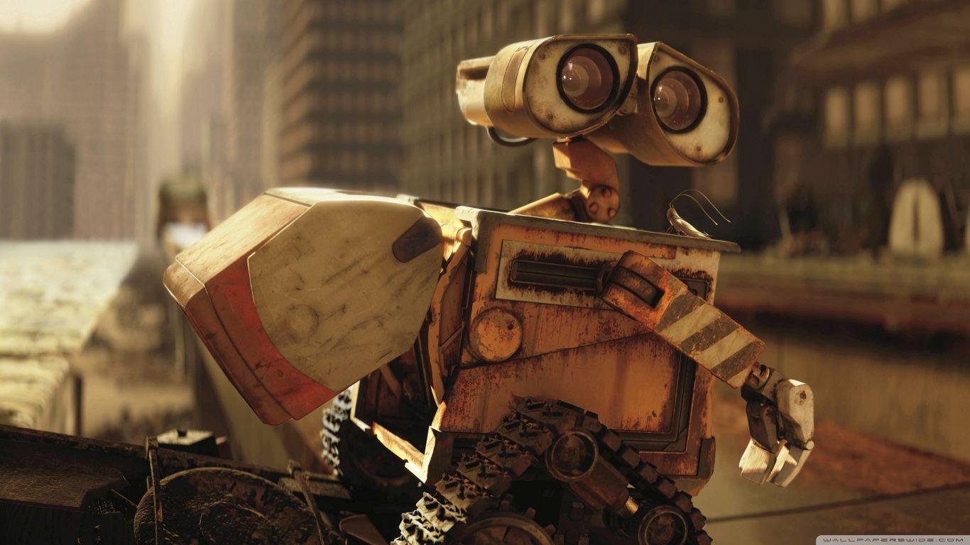 1370x770 Wall E In The City HD Desktop Wallpaper, High Definition, Desktop