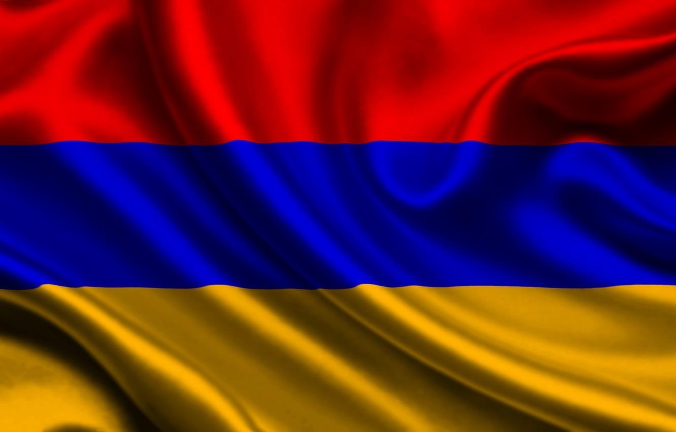 1340x850 Wallpaper Red, Blue, Flag, Orange, Texture, Armenia, Flag, Armenia, Desktop