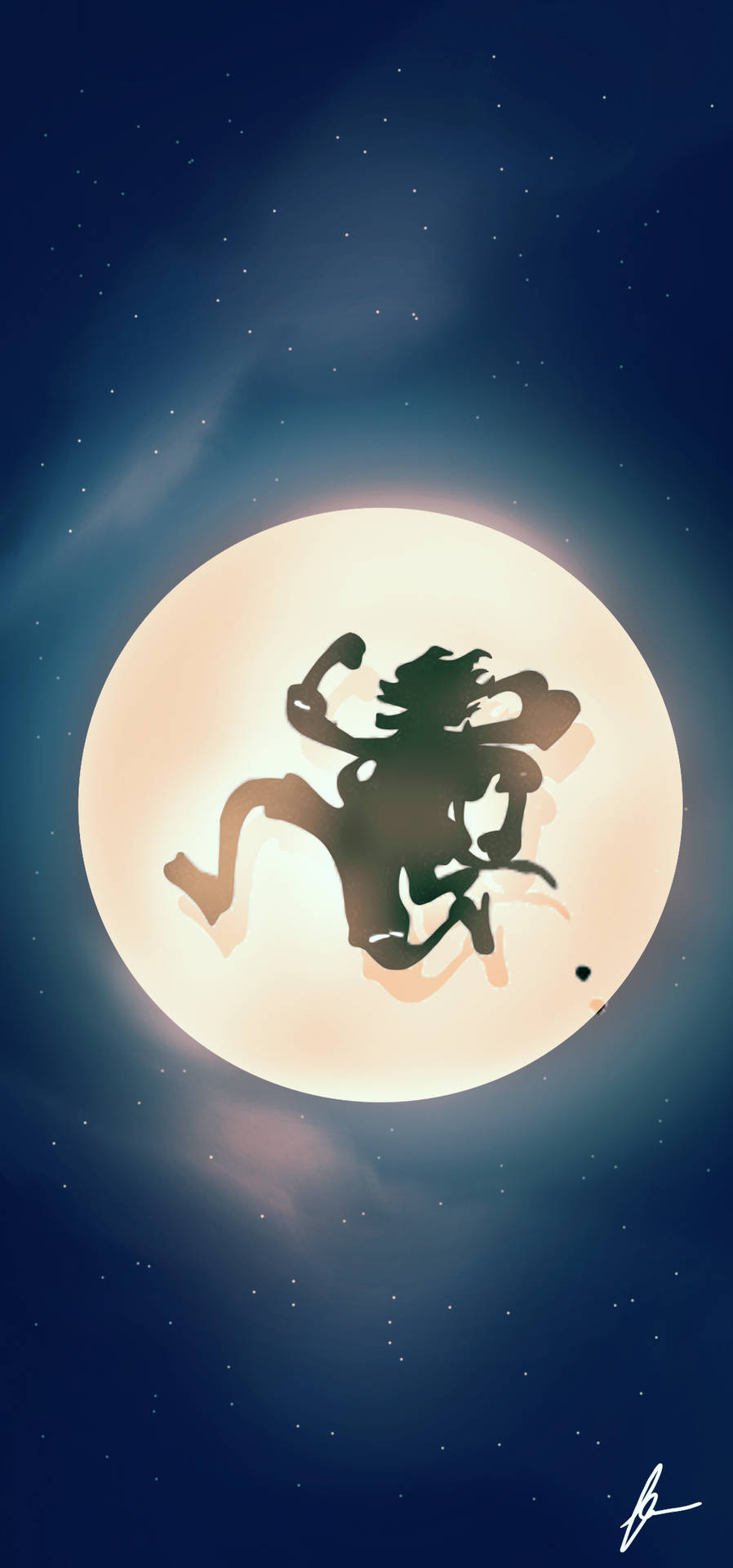 900x1920 Download A Silhouette Of A Man In The Moon Wallpaper, Phone