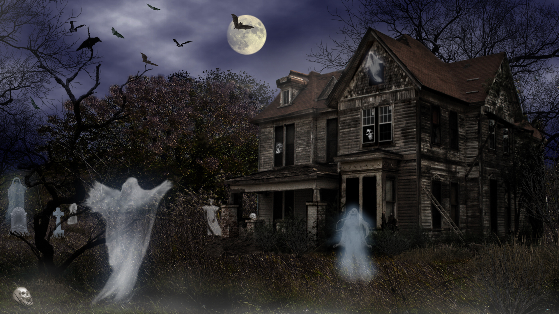 1920x1080 Live Haunted House Desktop Wallpaper, Desktop