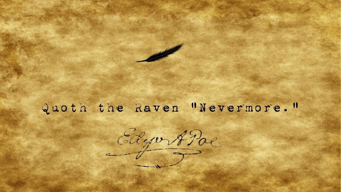 1370x770 422179 Edgar Allan Poe The Raven Wallpaper 1366×768, Desktop