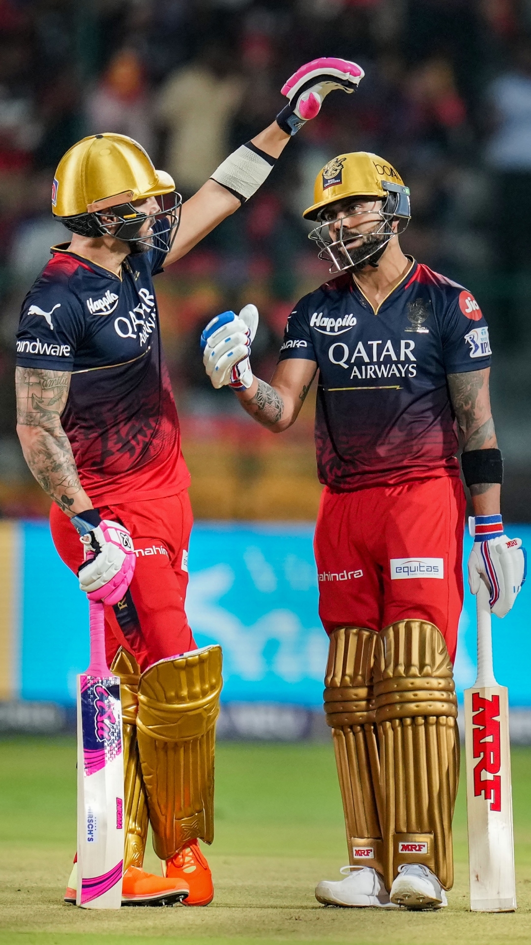 1080x1920 Virat Kohli and Faf du Plessis, Phone