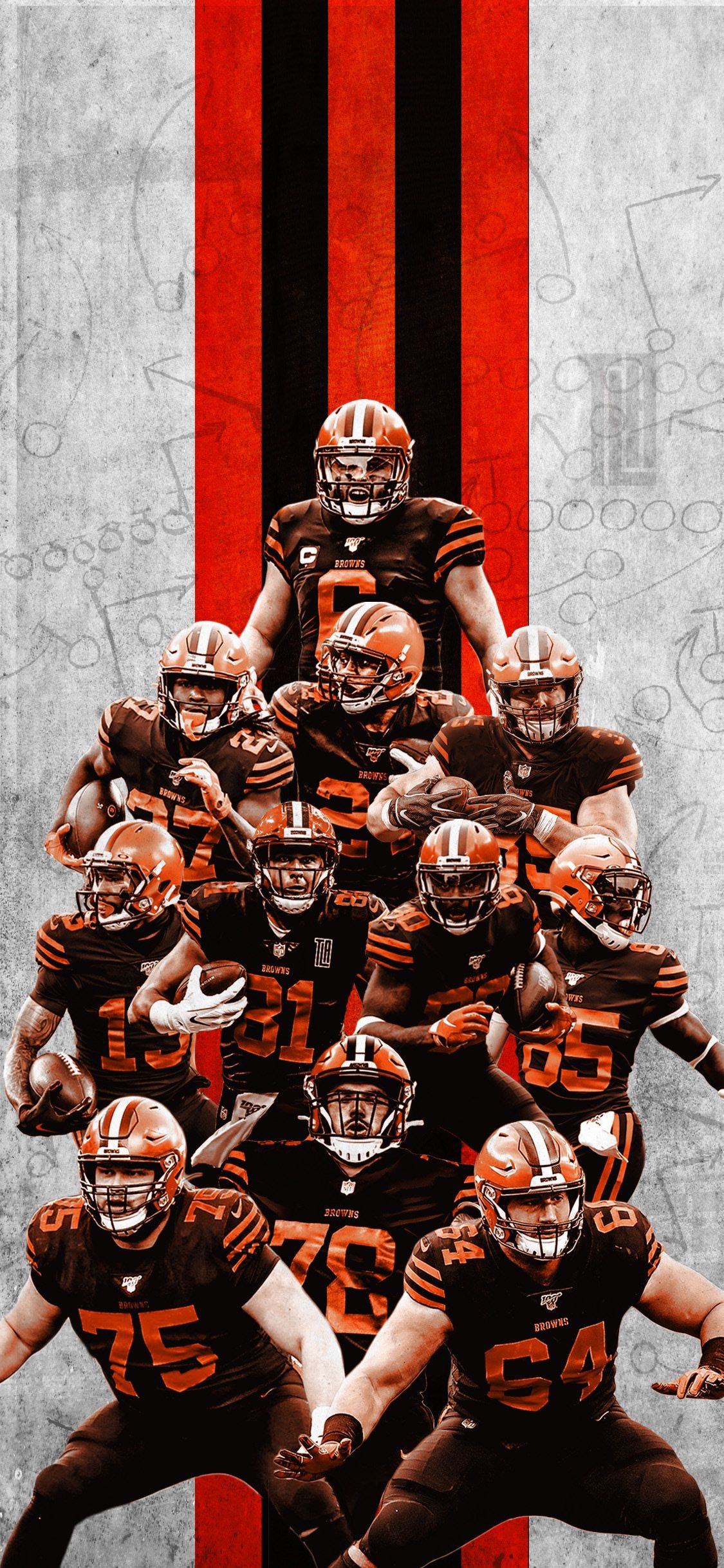 1130x2440 Cleveland browns IPhone Wallpaper, Phone