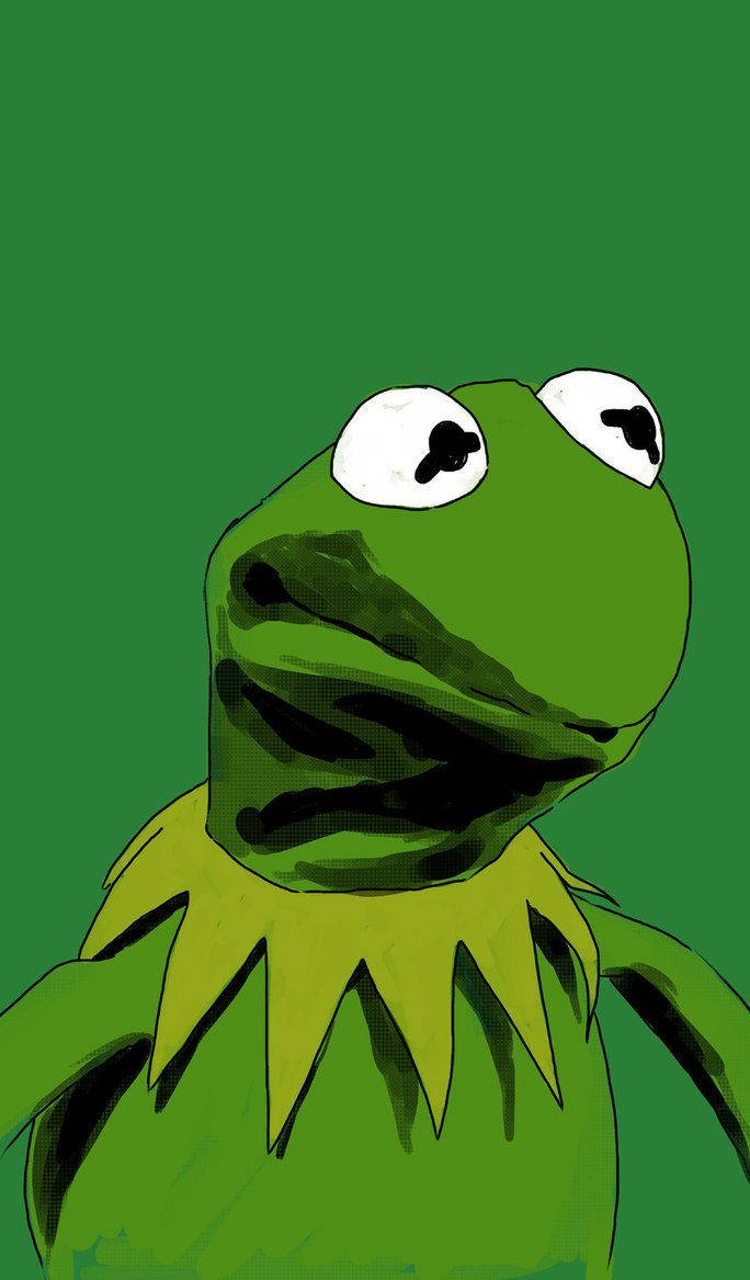 690x1170 Download Kermit The Frog Side Profile Art Wallpaper, Phone