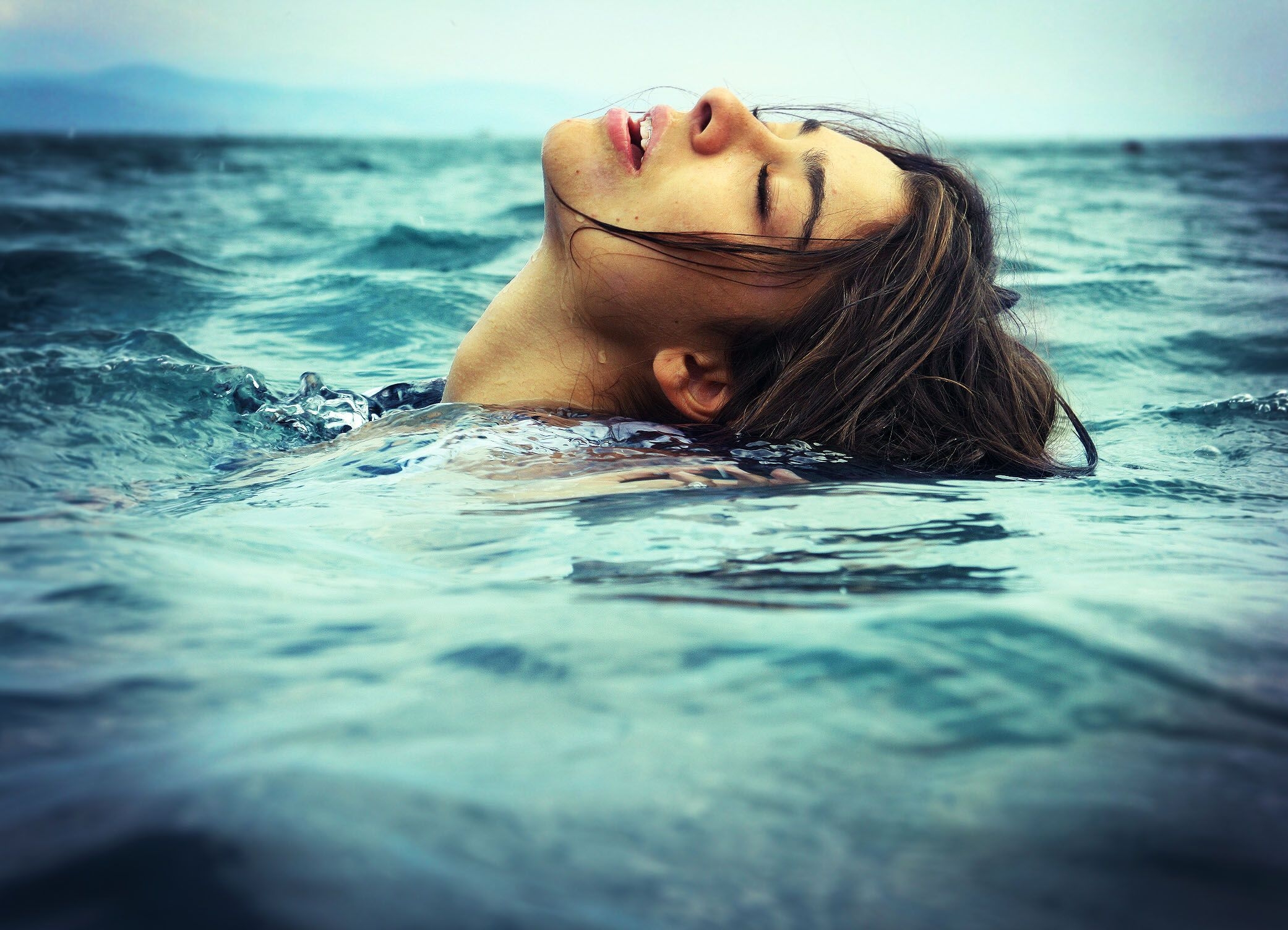 2090x1510 women, water, ocean, swimming, sea wallpaper, Desktop