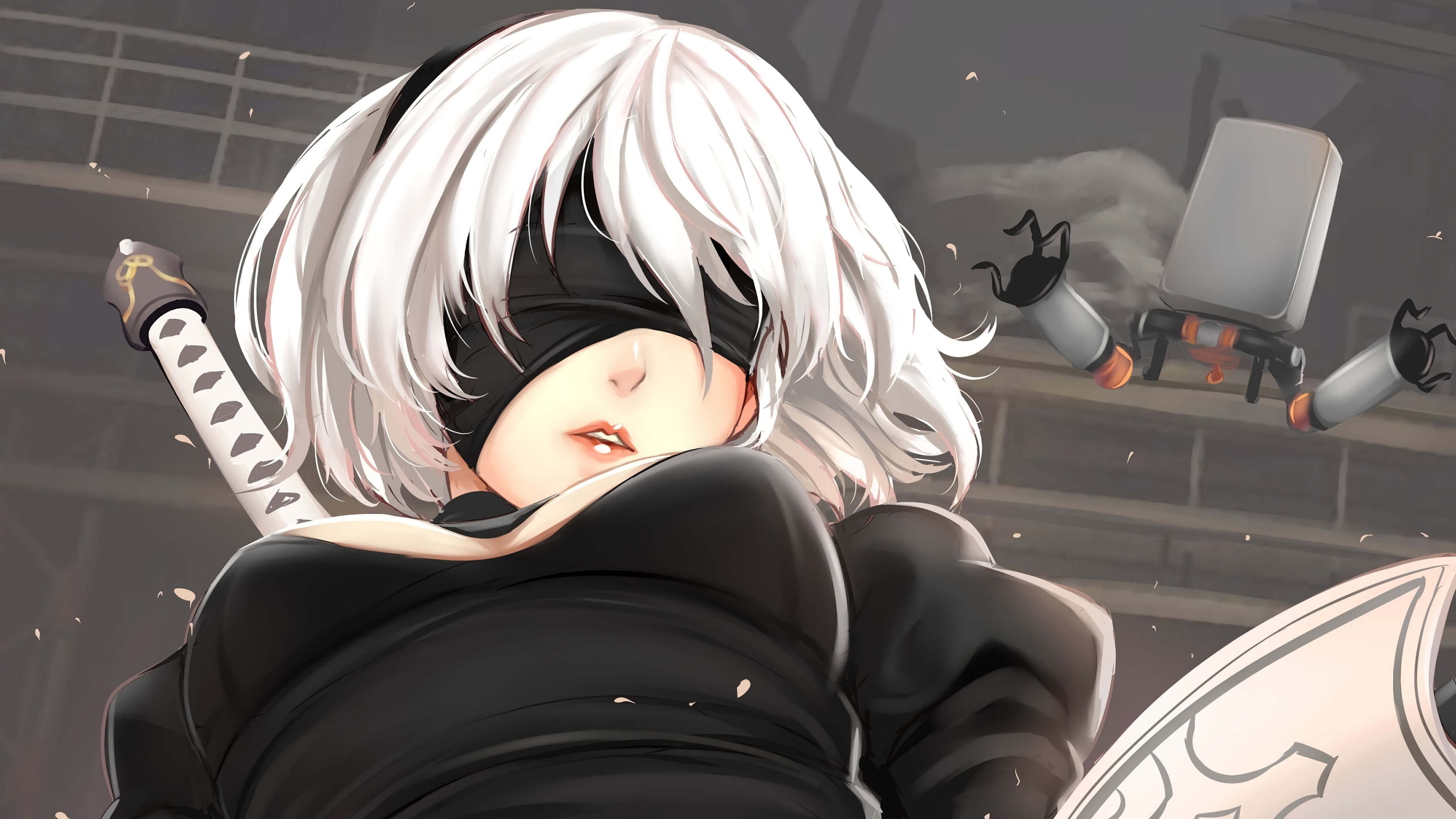 3840x2160 Nier Automata 2B Anime UHD 4K Wallpaper, Desktop