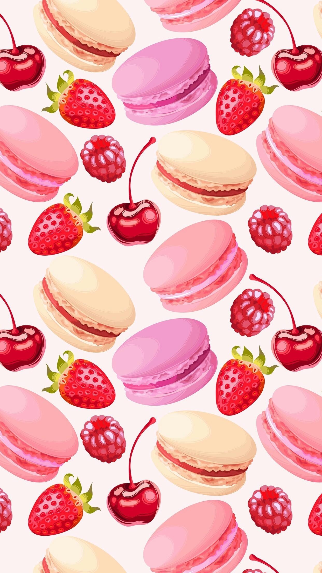 1250x2210 Kawaii Strawberry Wallpaper, Phone