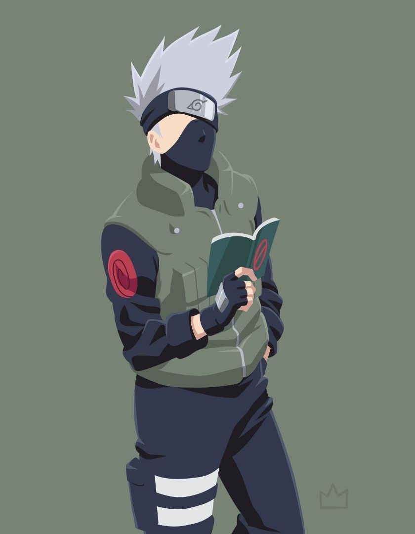 840x1080 Download Anime, Kakashi Hatake, minimal, artwork wallpaper, 840x iPhone iPhone 4S, iPod touch, Phone