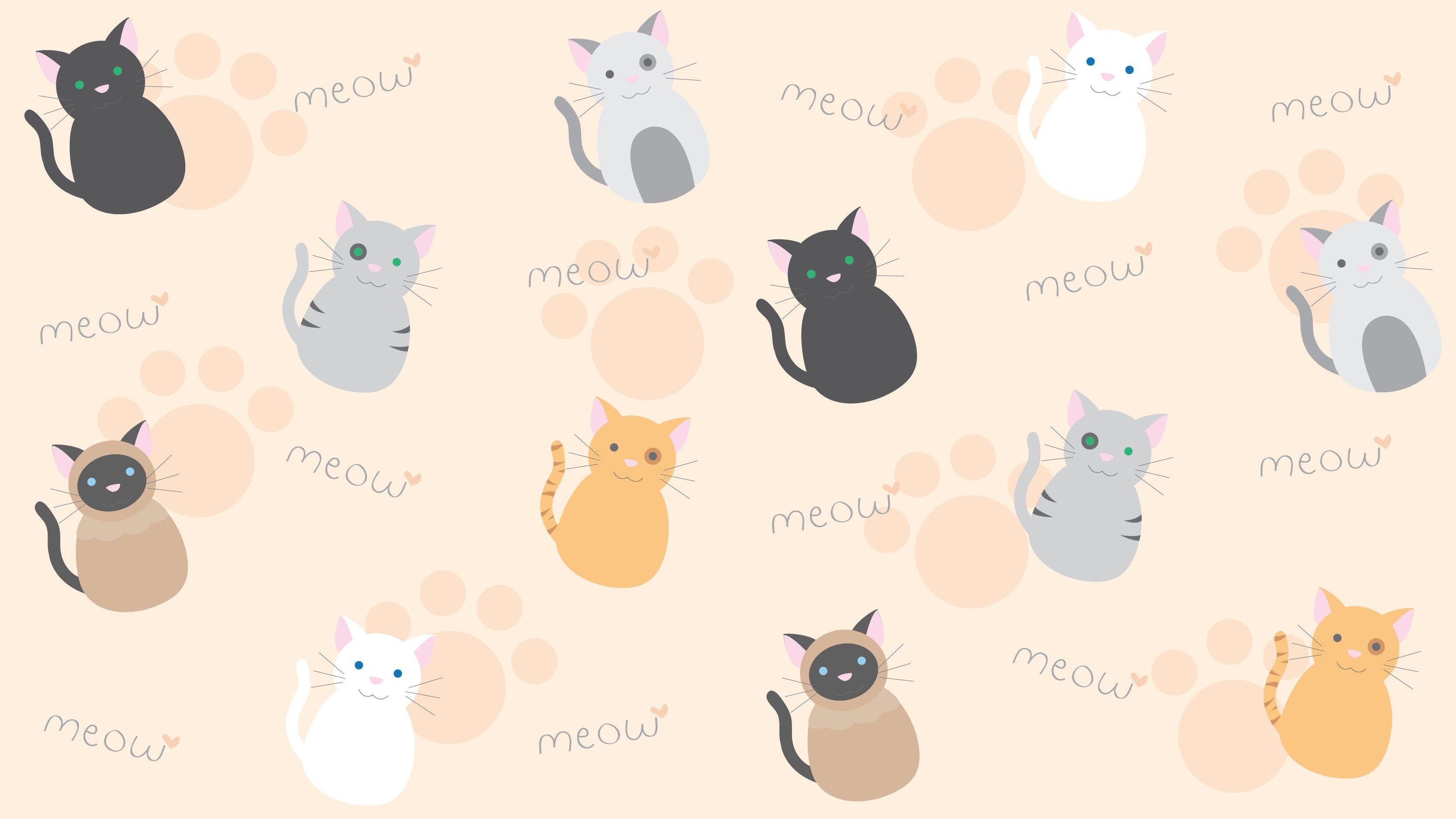 3340x1880 Kawaii Cat Wallpaper Free Kawaii Cat Background, Desktop