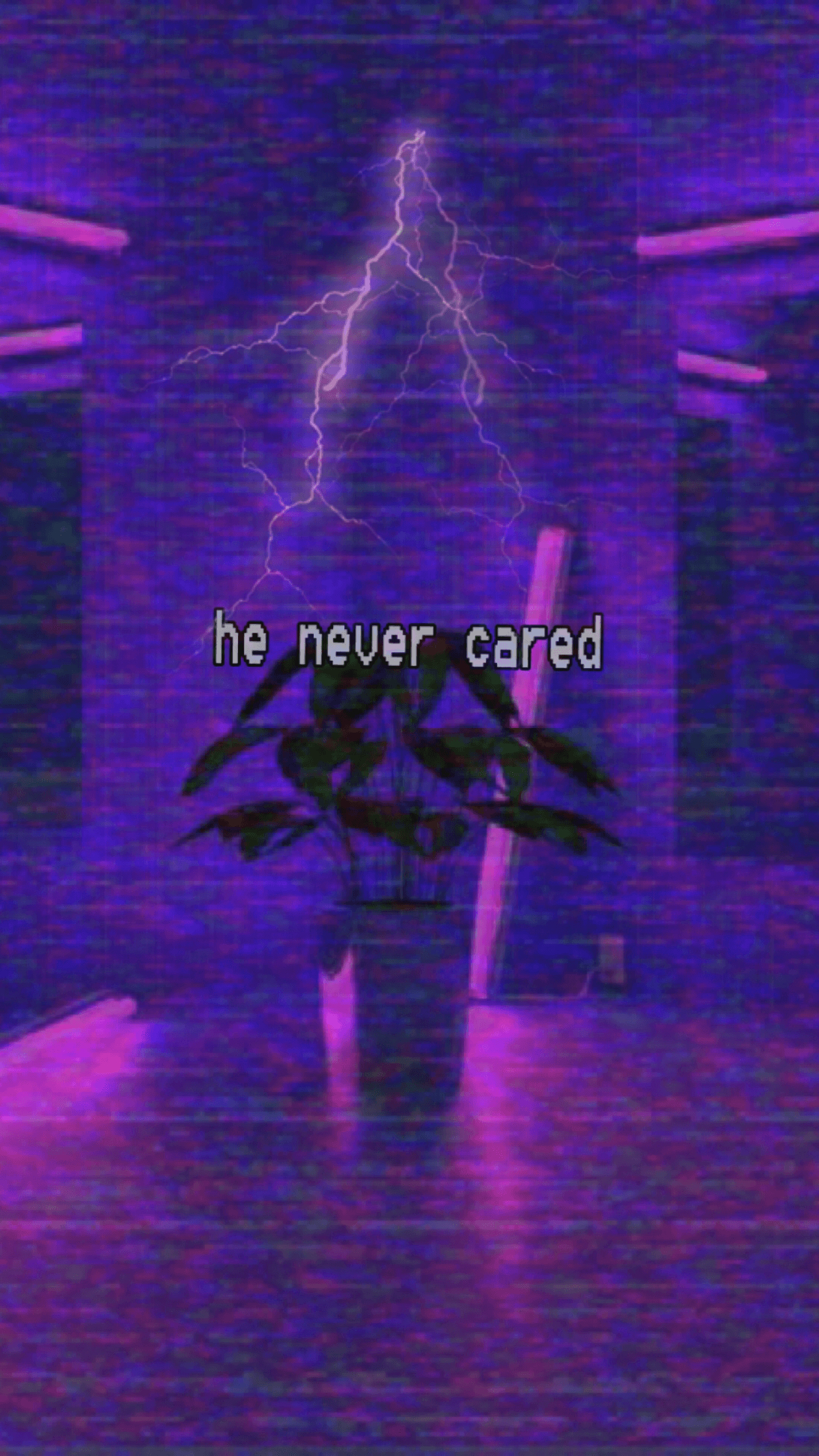 1250x2210 Depressed Aesthetic Wallpaper Neon, Phone