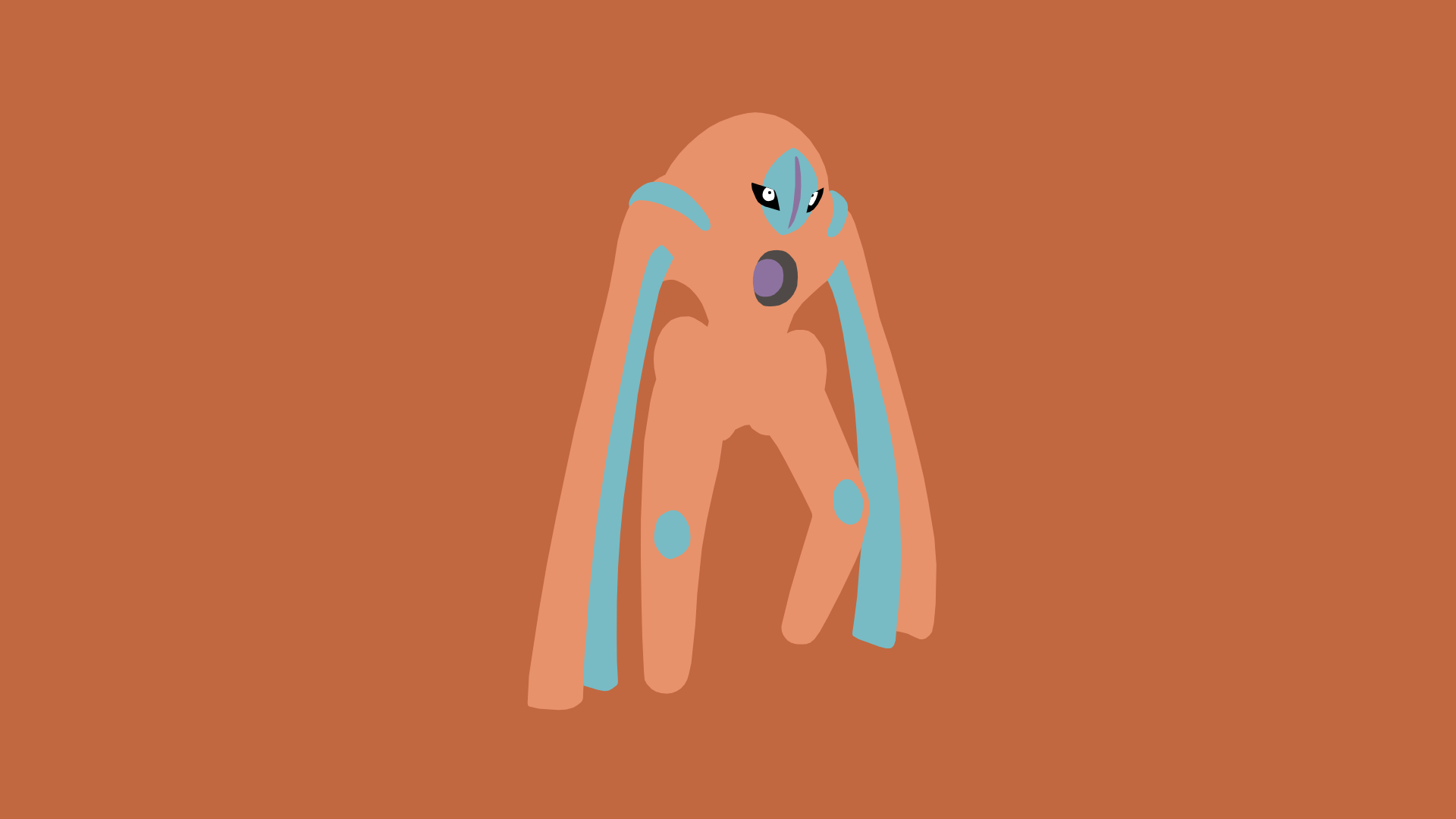 1920x1080 Minimalistic Wallpaper: Deoxys [Defense] (.2), Desktop