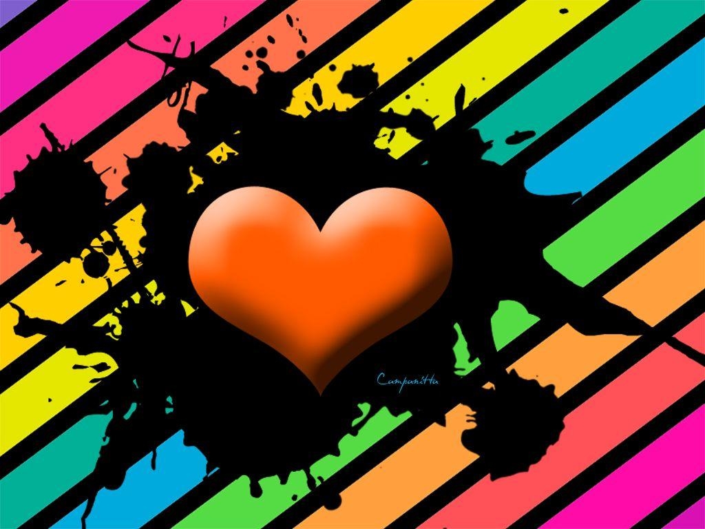 1030x770 Rainbow Heart, Desktop