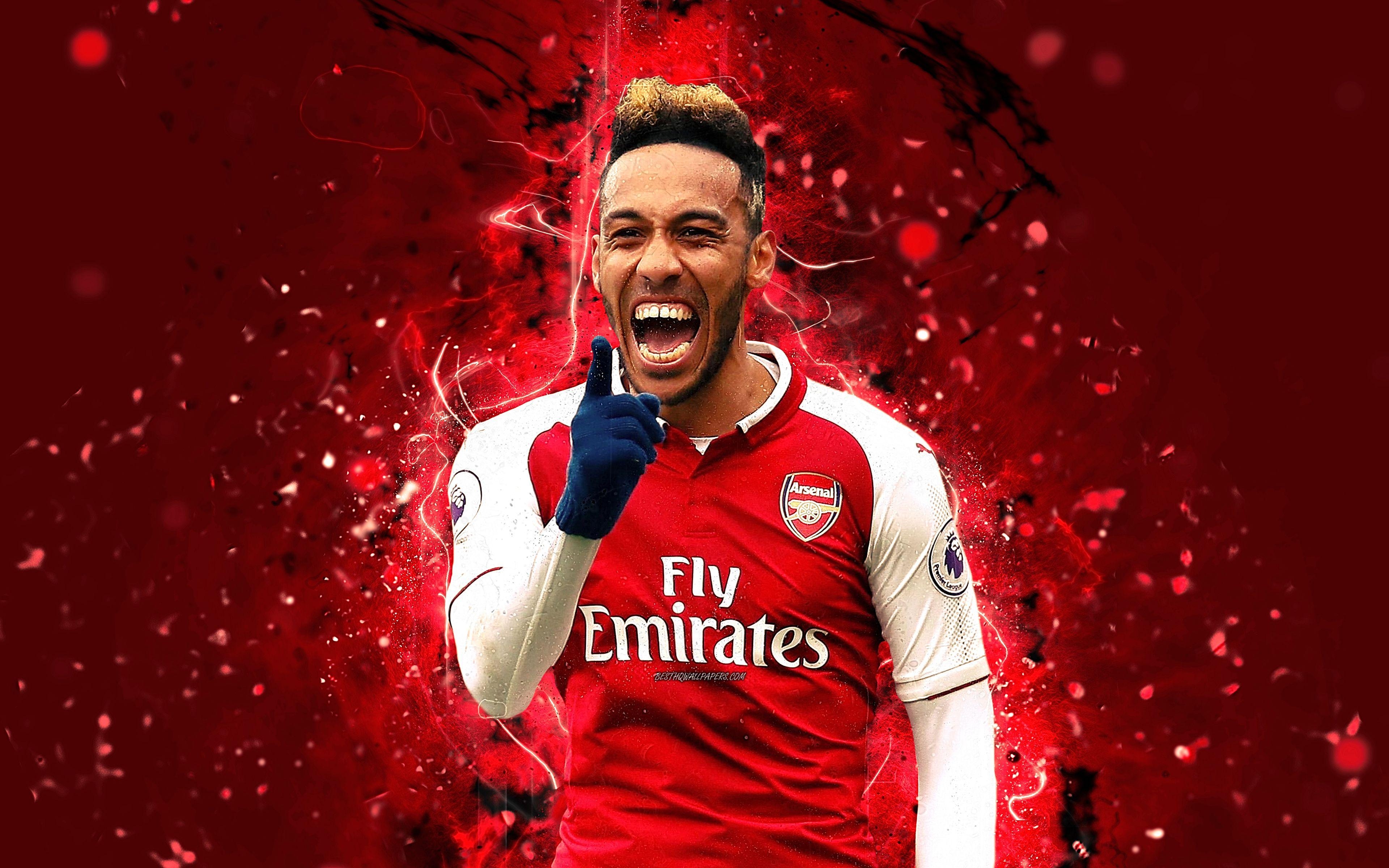 3840x2400 Download Wallpaper 4k, Pierre Emerick Aubameyang, Abstract Art, Desktop