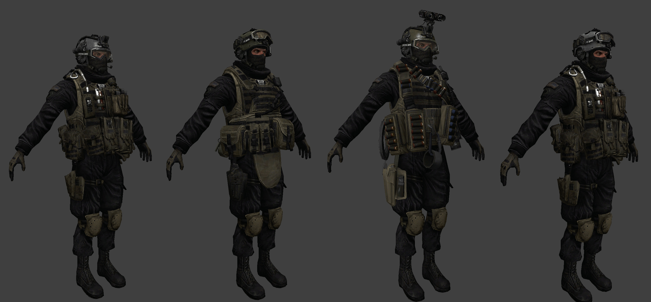 2630x1220 Shadow company. Marine gear, 3D model character, Shadow, Dual Screen