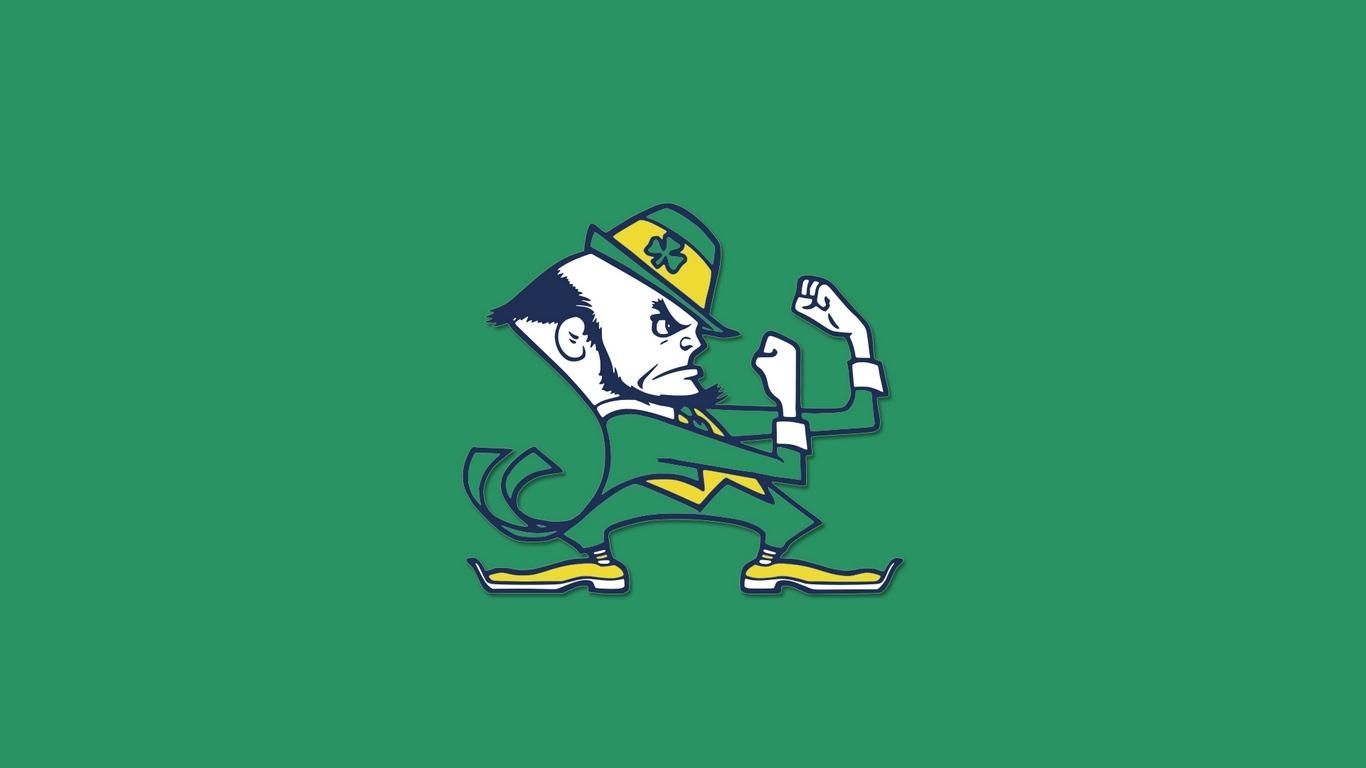 1370x770 Download wallpaper  notre dame fighting irish, logo, Desktop