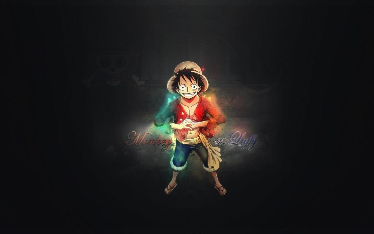 1280x800 illustration, anime, One Piece, Monkey D Luffy, darkness, screenshot, computer wallpaper HD Wallpaper, Desktop