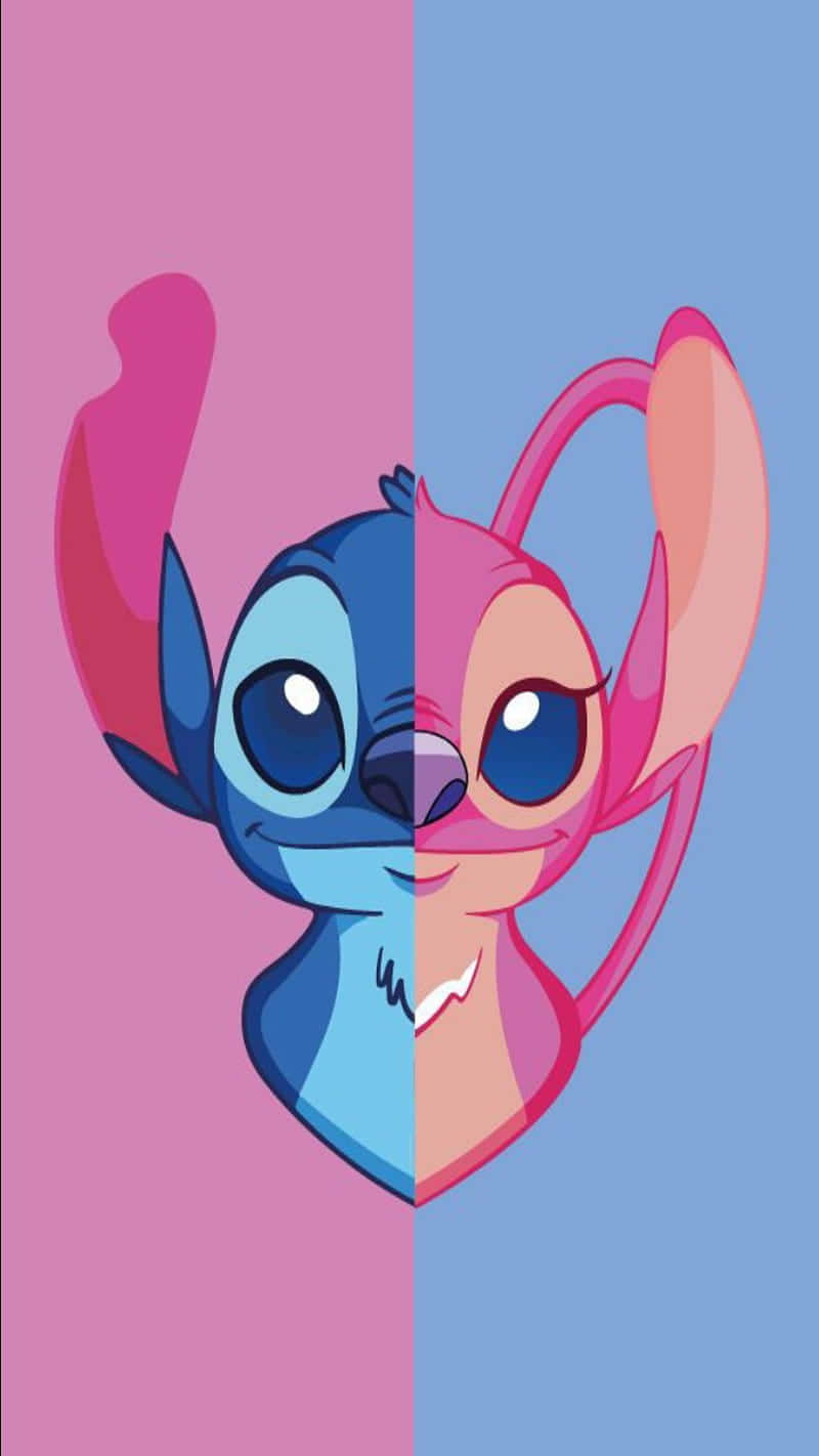 800x1430 Download Cute Stitch And Angel Purple And Pink Wallpaper, Phone