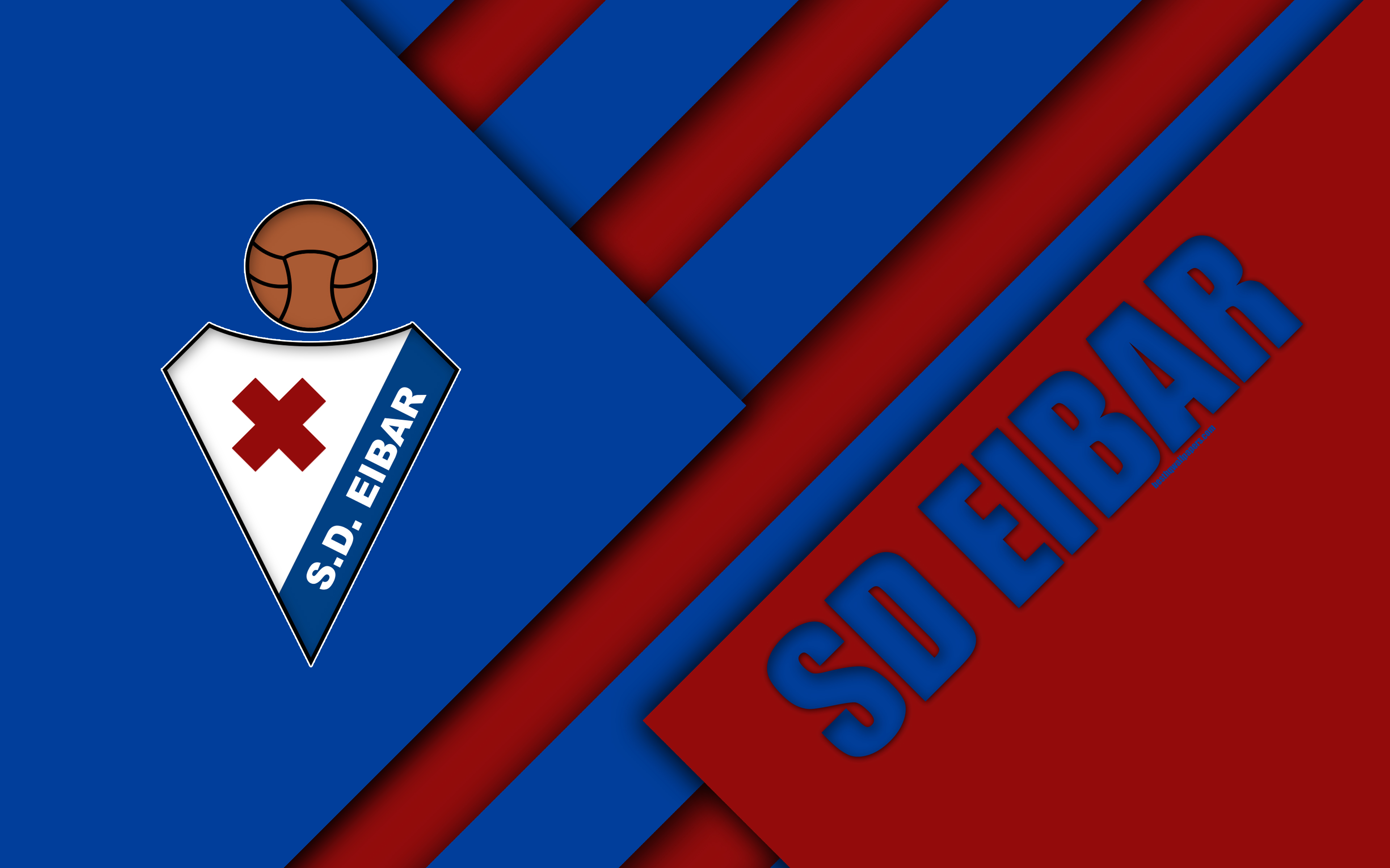 3840x2400 Download wallpaper SD Eibar, 4K, Spanish football club, logo, Desktop