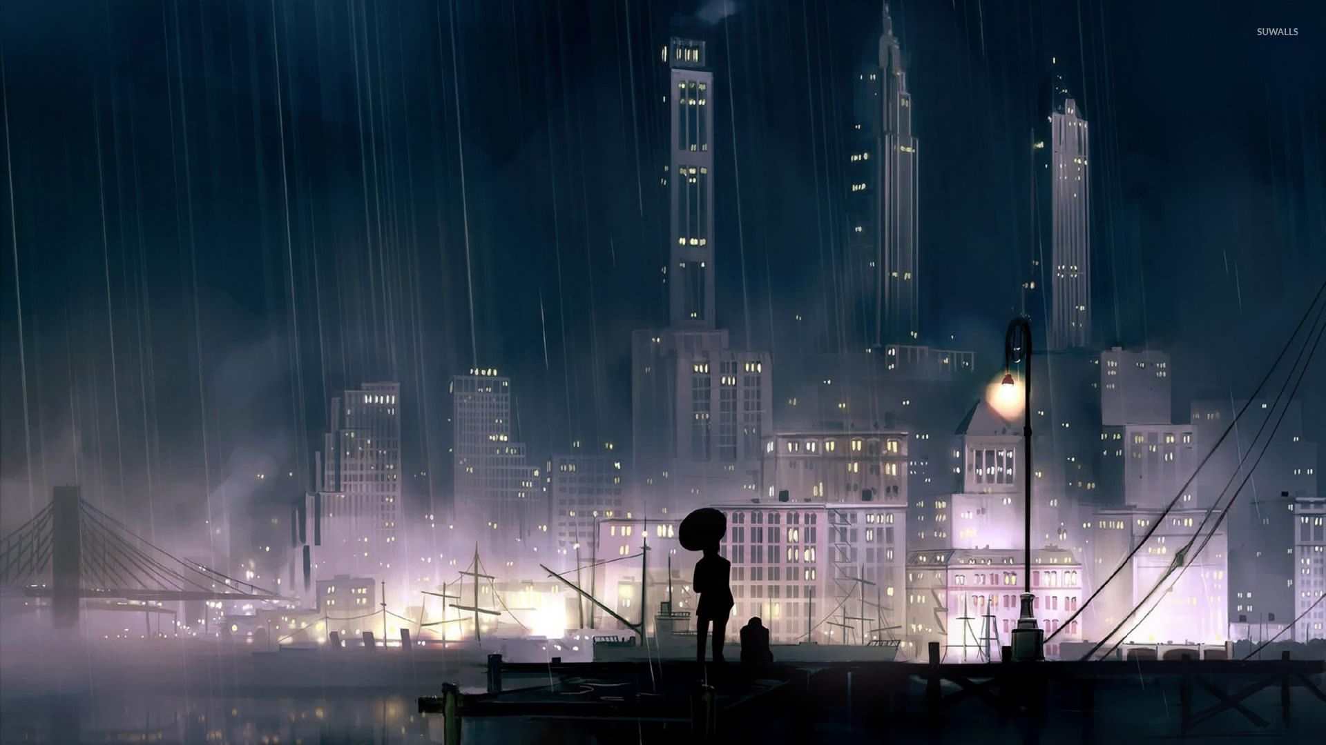 1920x1080 Rainy Night Wallpaper Free Rainy Night Background, Desktop