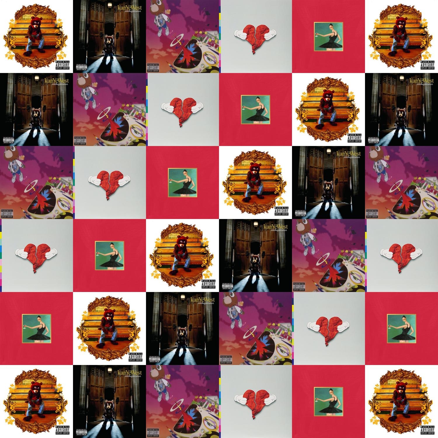 1500x1500 Kanye West College Dropout Late Registration Graduation 808s Wallpaper « Tiled Desktop Wallpaper, Phone