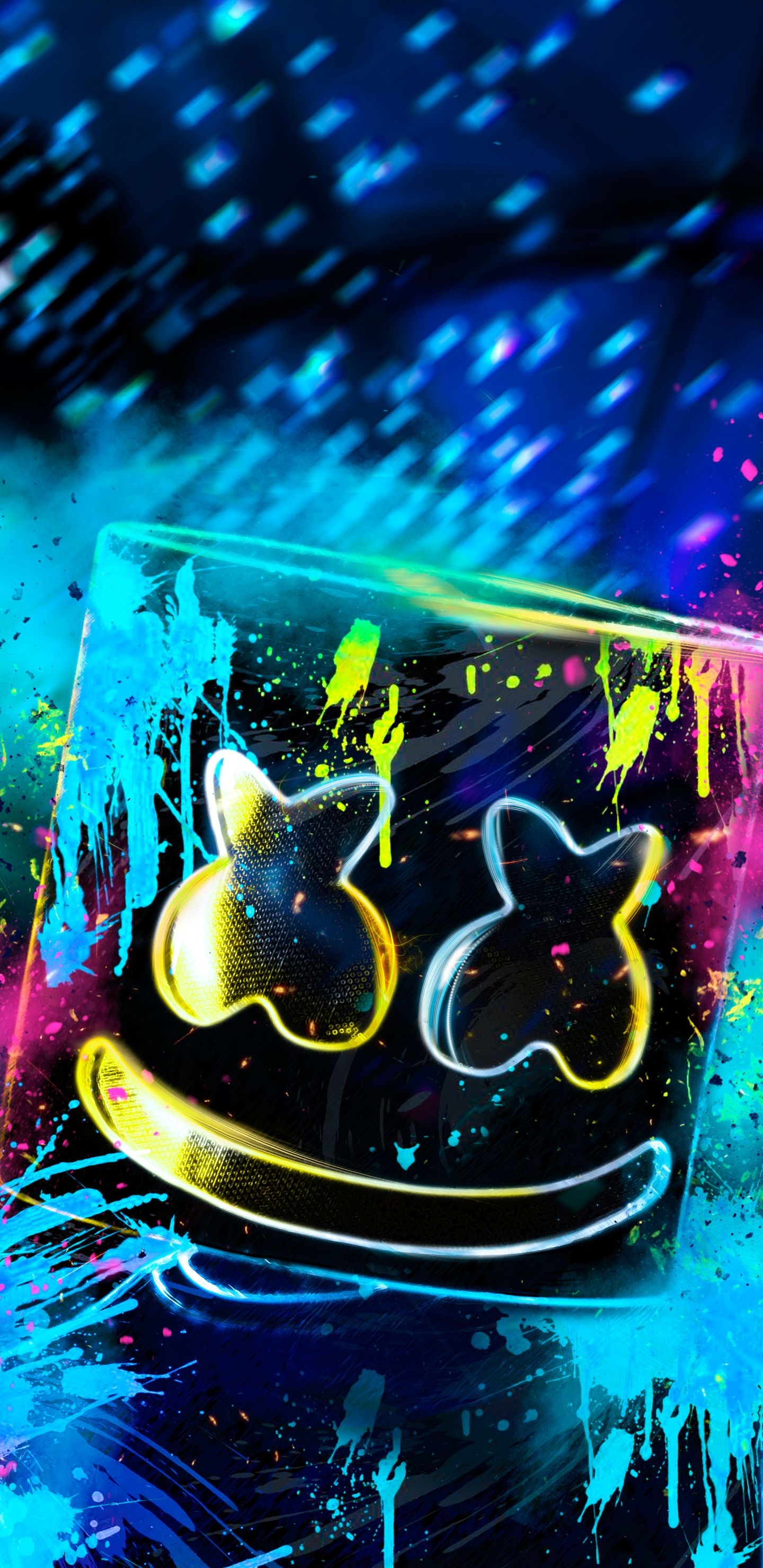 1440x2960 Neon Marshmello Samsung Galaxy Note S S SQHD HD 4k Wallpaper, Image, Background, Photo and Picture, Phone