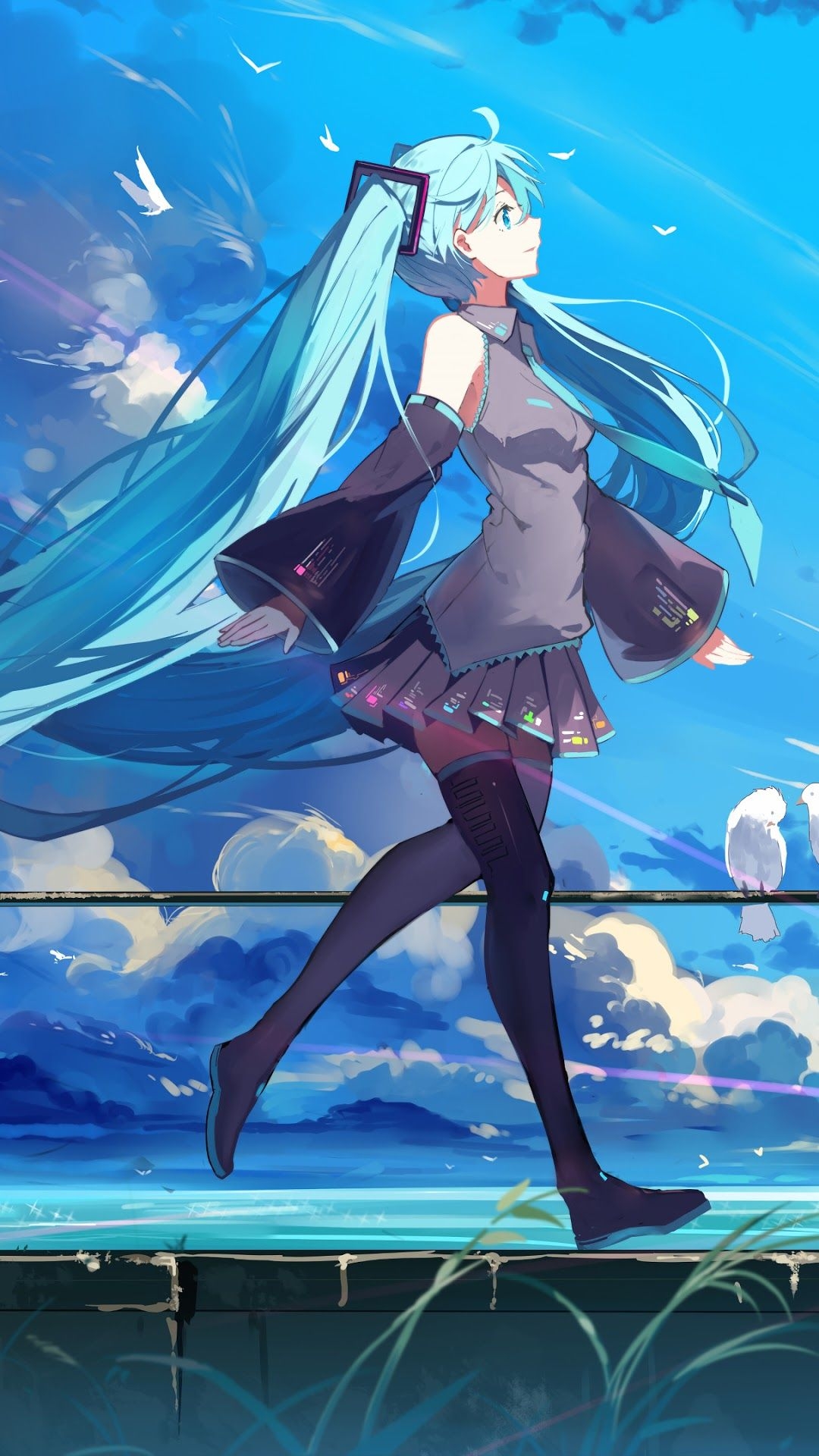 1080x1920 Hatsune Miku Anime Girl 4K Wallpaper, Phone