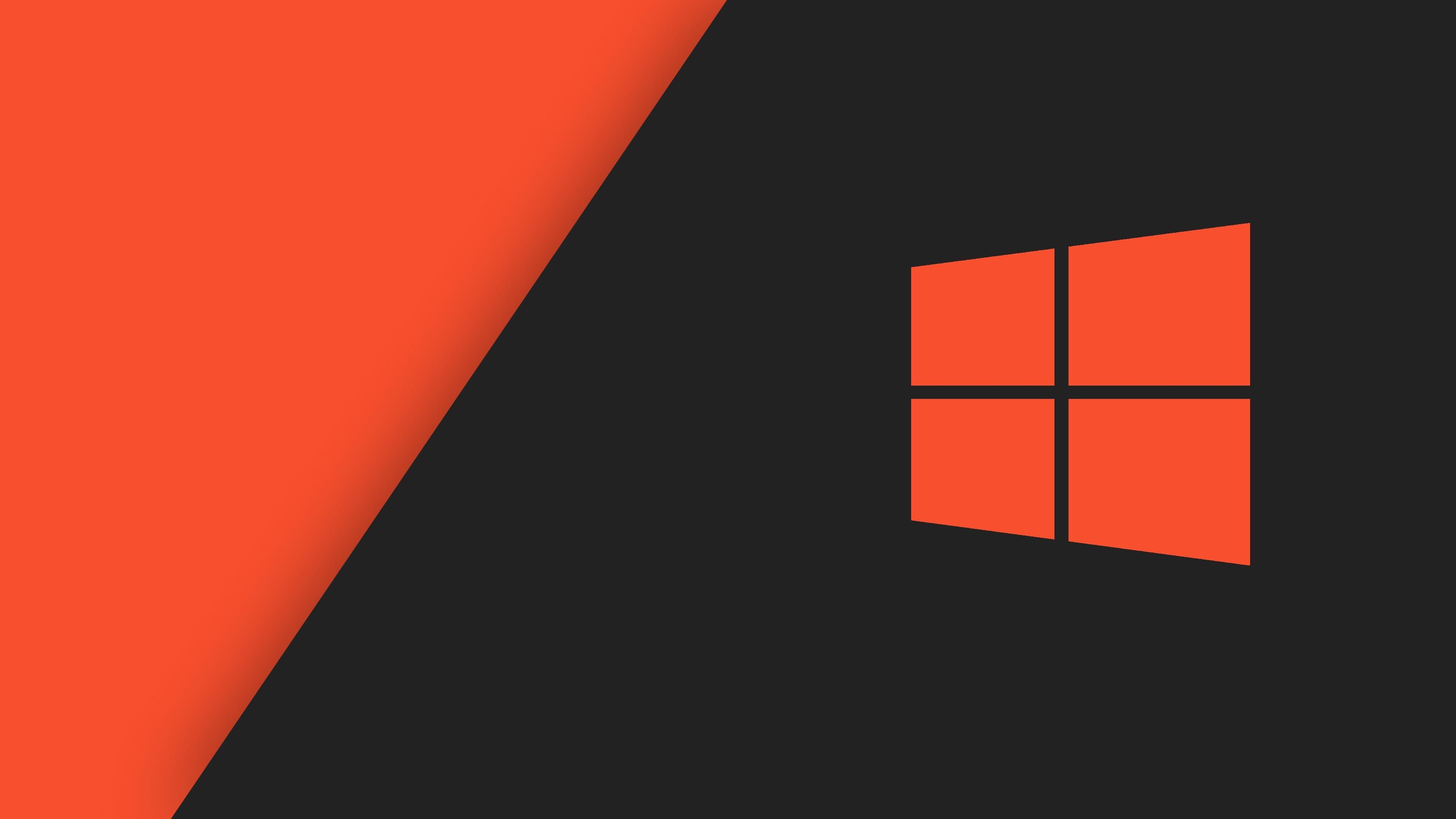 3840x2160 Windows 10 Orange Stock, HD Computer, 4k Wallpaper, Image, Desktop