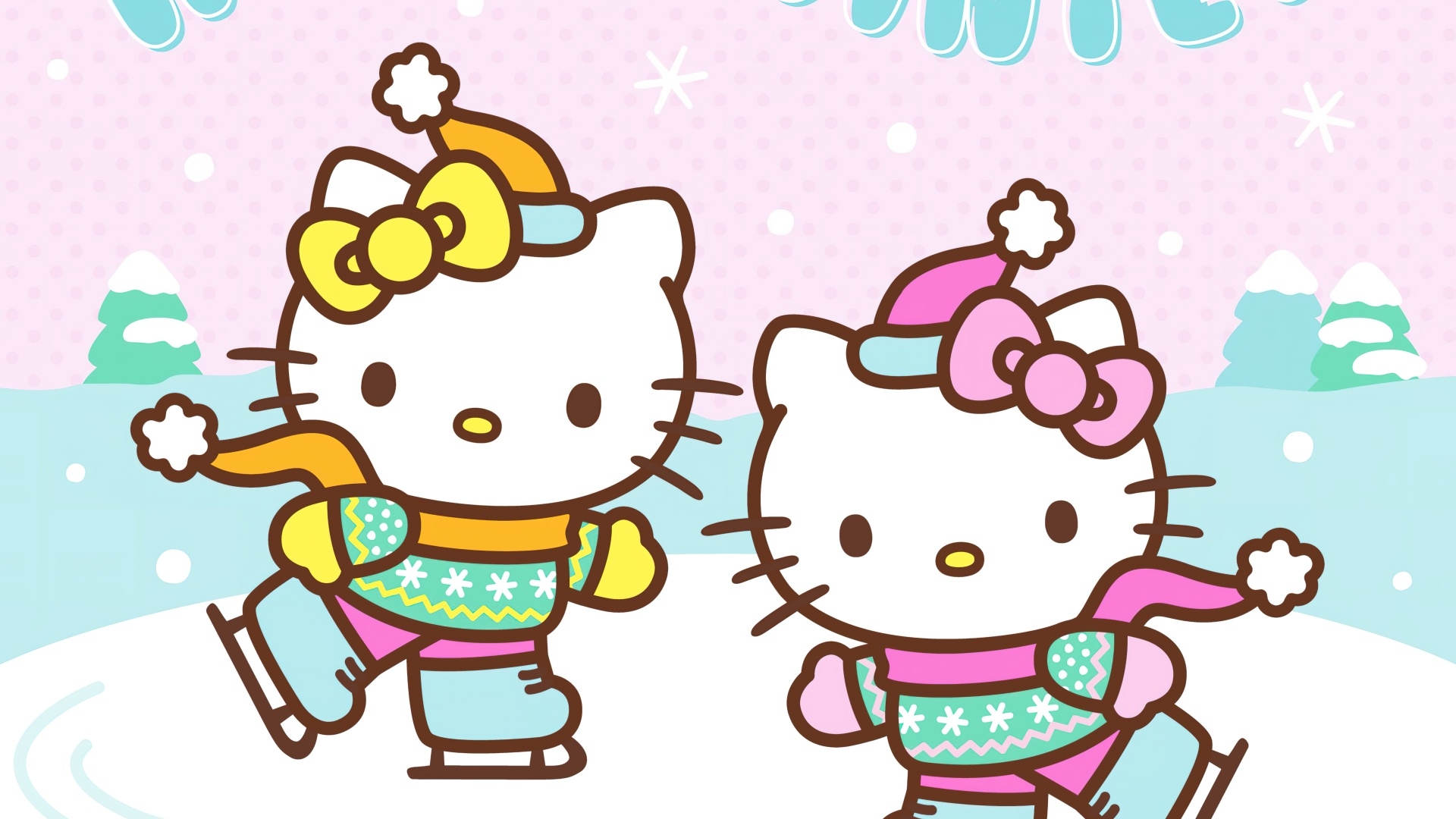 1920x1080 Hello winter Wallpaper 4K, Hello Kitty, Desktop