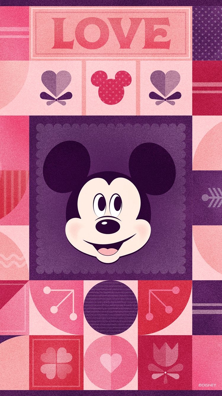 750x1340 Mickey Mouse & Minnie Mouse Valentine's Day Wallpaper, Phone