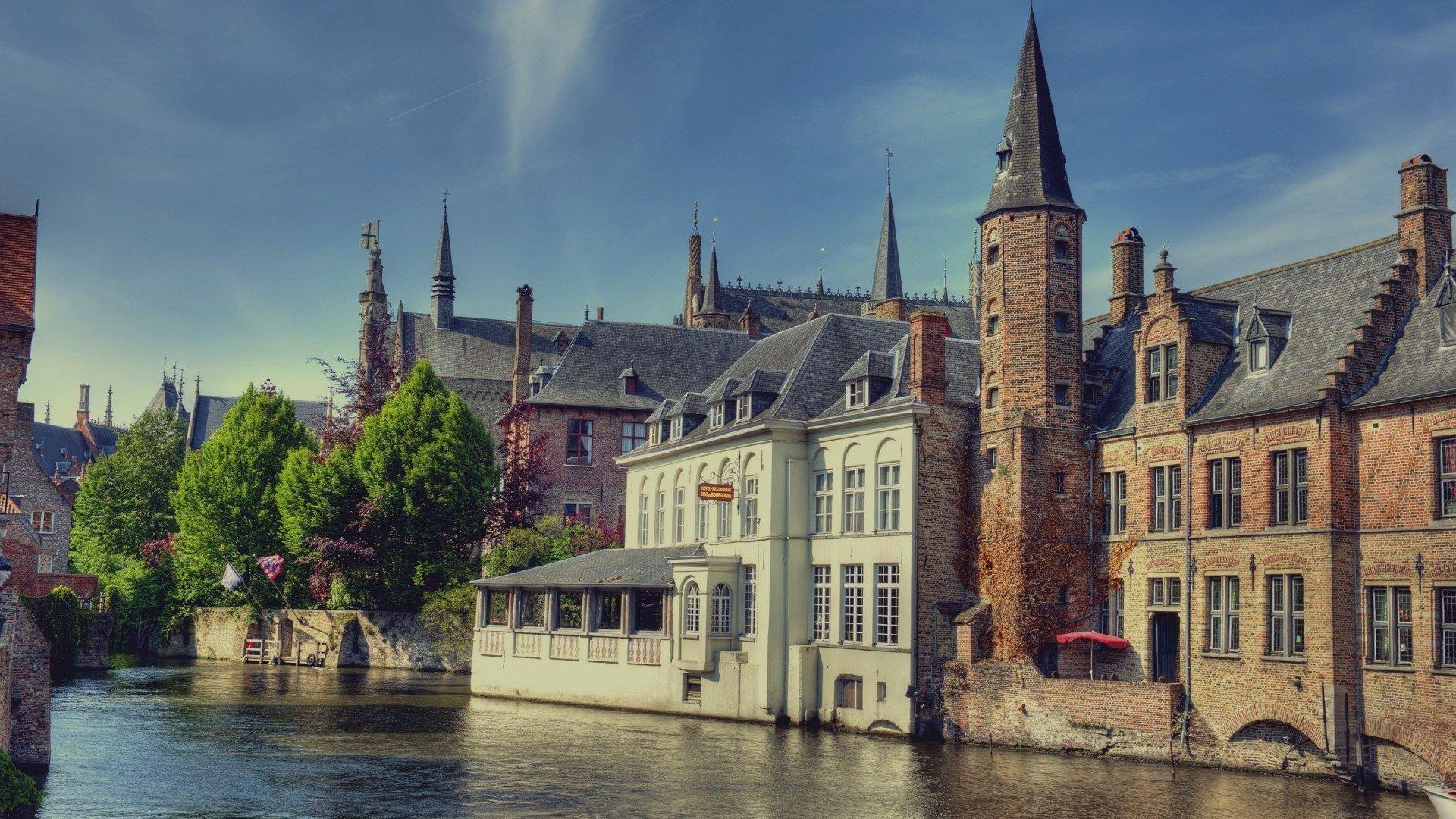 1920x1080 architecture, Building, Bruges, Belgium, Town, Old building, House, Desktop