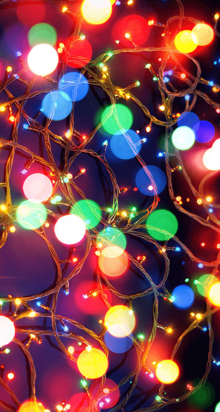 750x1400 Christmas Lights Wallpaper, Phone