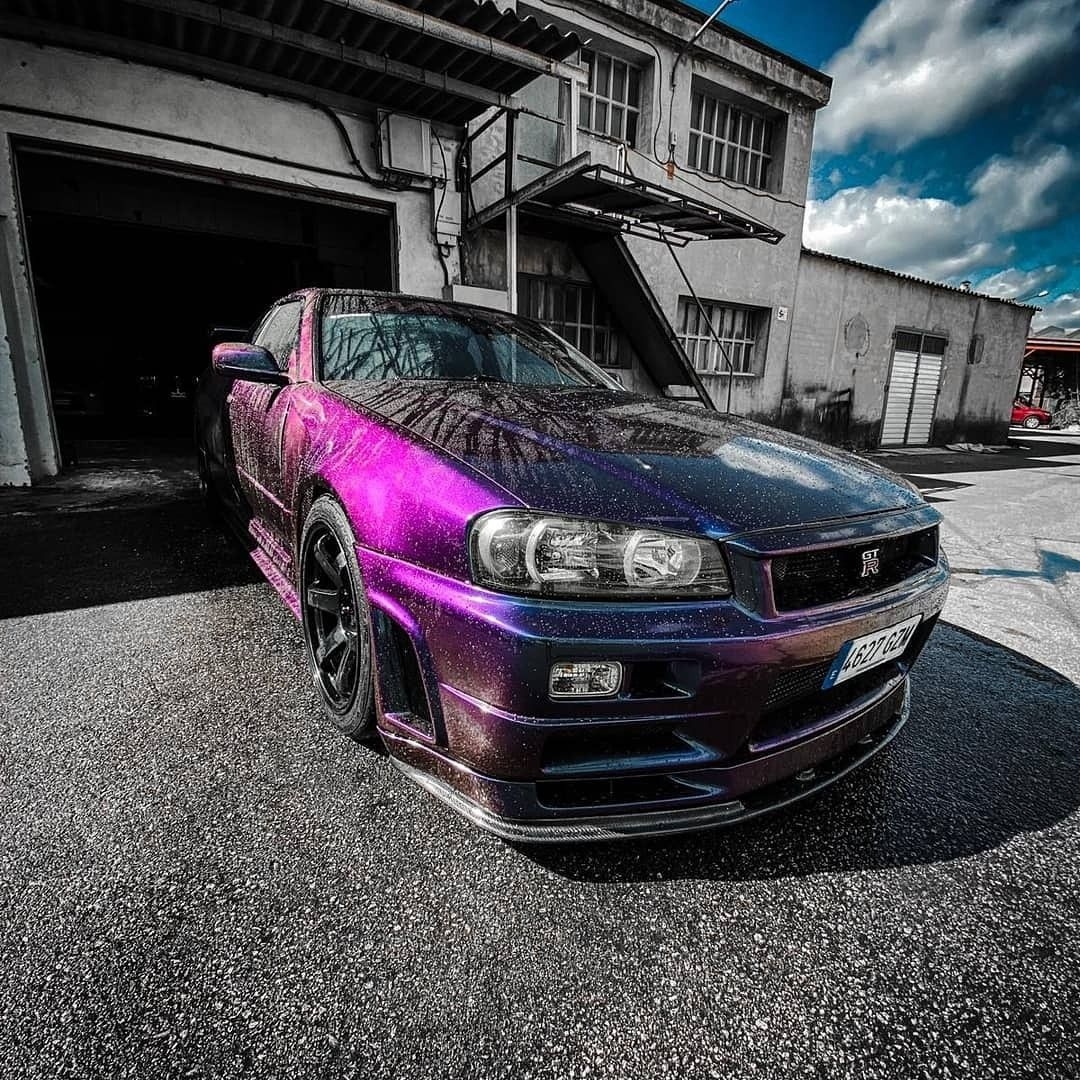 1080x1080 Midnight Purple R34 GTR Skyline. Dream, Phone