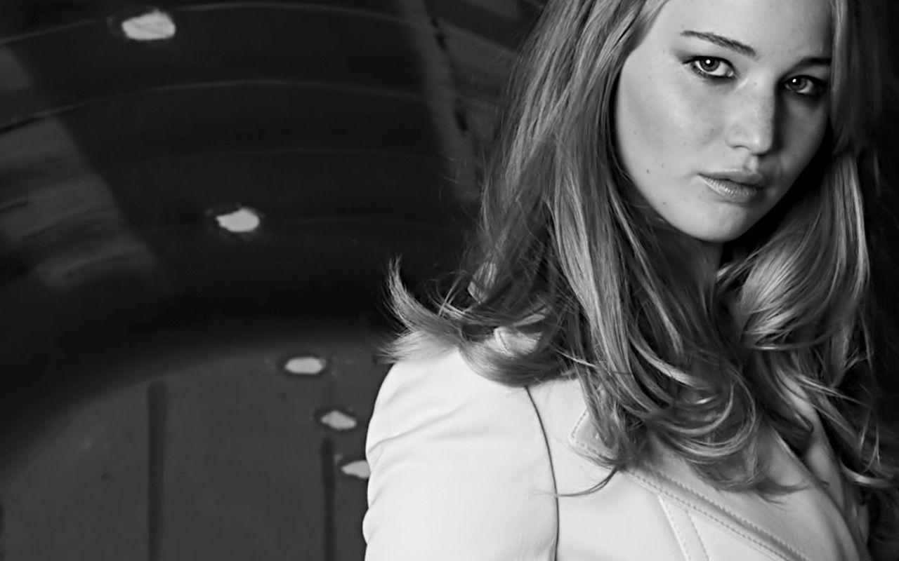 1280x800 Black And White Wallpaper HD Jennifer Lawrence Beautiful, Desktop