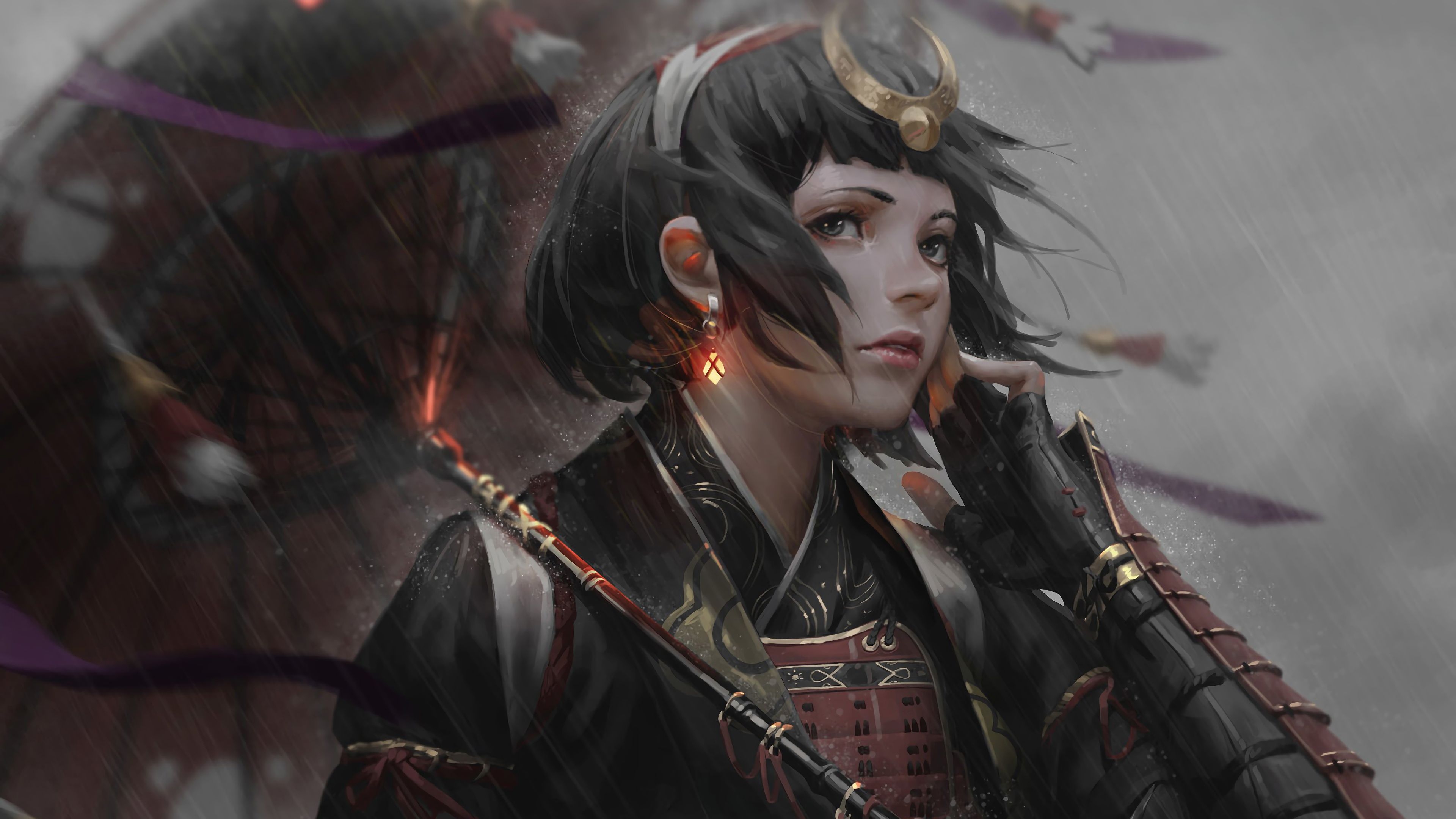 3840x2160 Samurai, Girl, Fantasy, 4K wallpaper. Mocah.org HD Wallpaper, Desktop