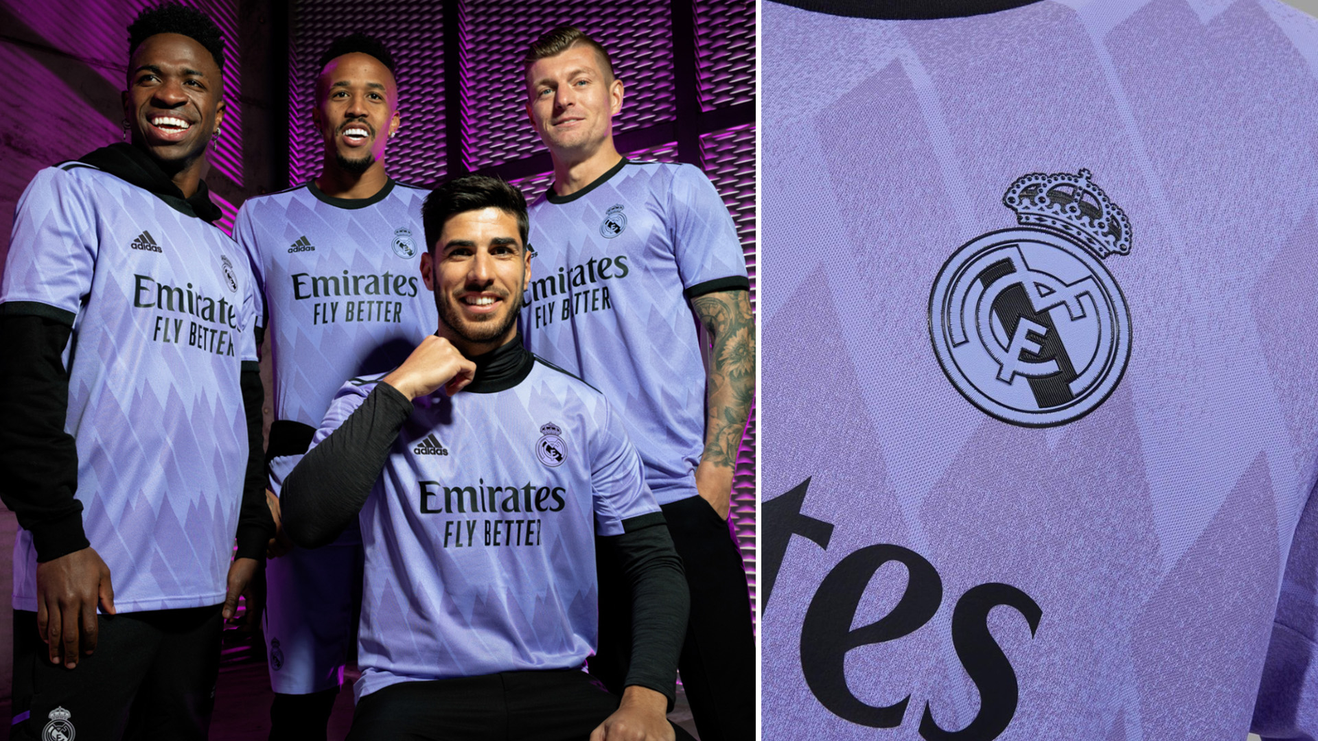 1920x1080 Real Madrid Release Eye Catching Lavender 2022 23 Away Shirt, Desktop