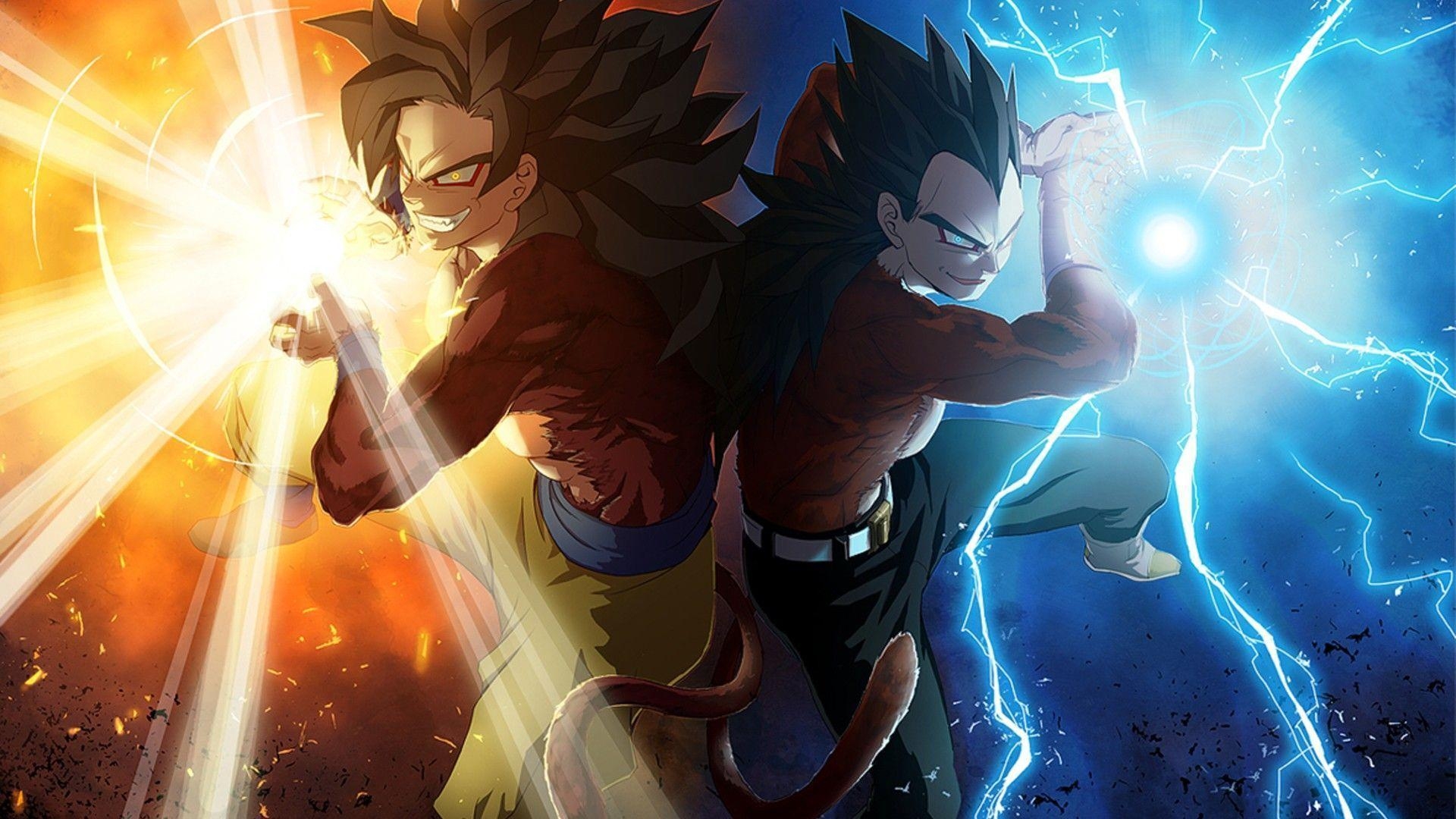 1920x1080 image For > Dbz Wallpaper Goku And Vegeta Ssj4, Desktop