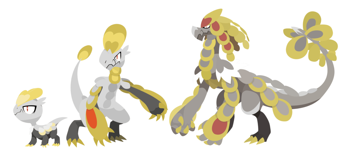 1350x600 Pokemon Sun And Moon Jangmo O Evolutions, Dual Screen